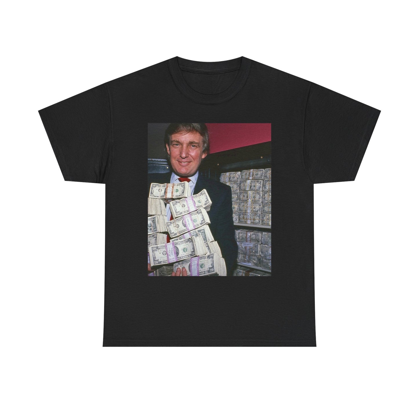 Trump Graphic T Shirt Vintage Moneybags Retro Unisex Heavy Cotton Tee