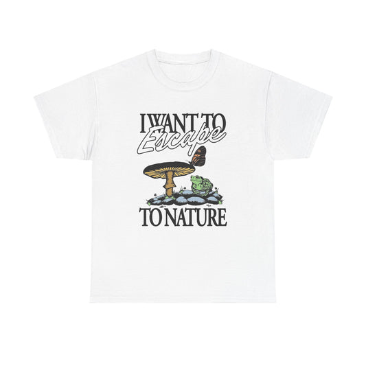 Escape To Nature Graphic T Shirt NEW Adult Unisex Heavy Cotton Tee