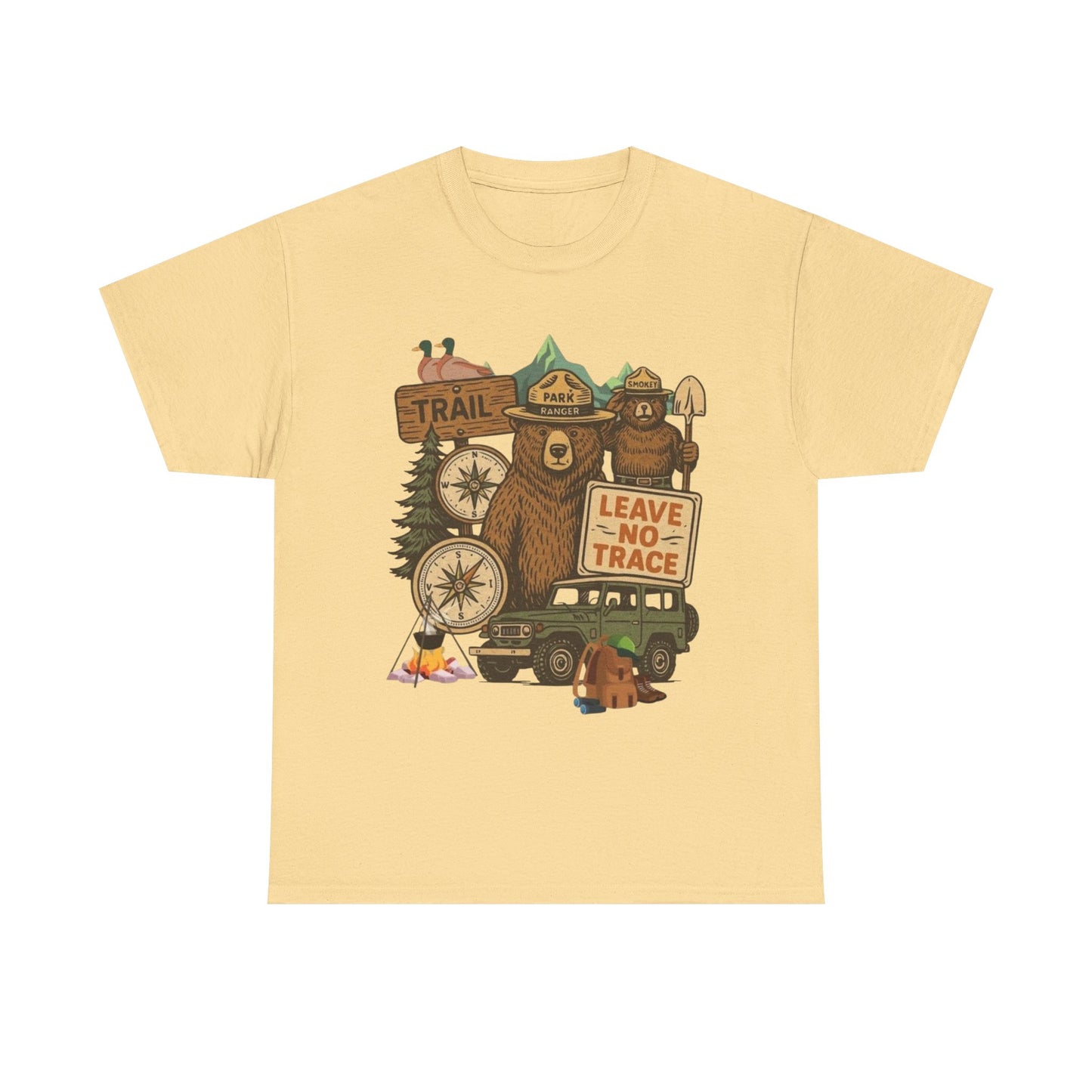 Leave No Trace Camping Graphic T Shirt NEW Adult Tee