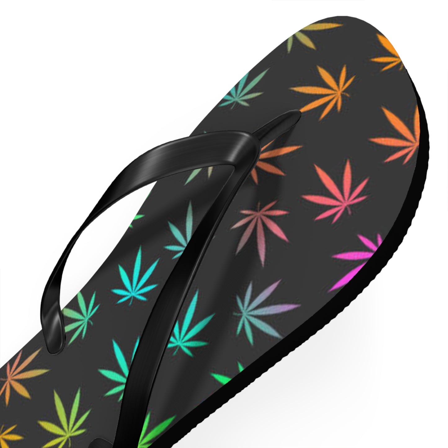 WAVES And SUN Co Sandals Pot Leaf - Flip Flops -Slides Summer Beach BRAND NEW