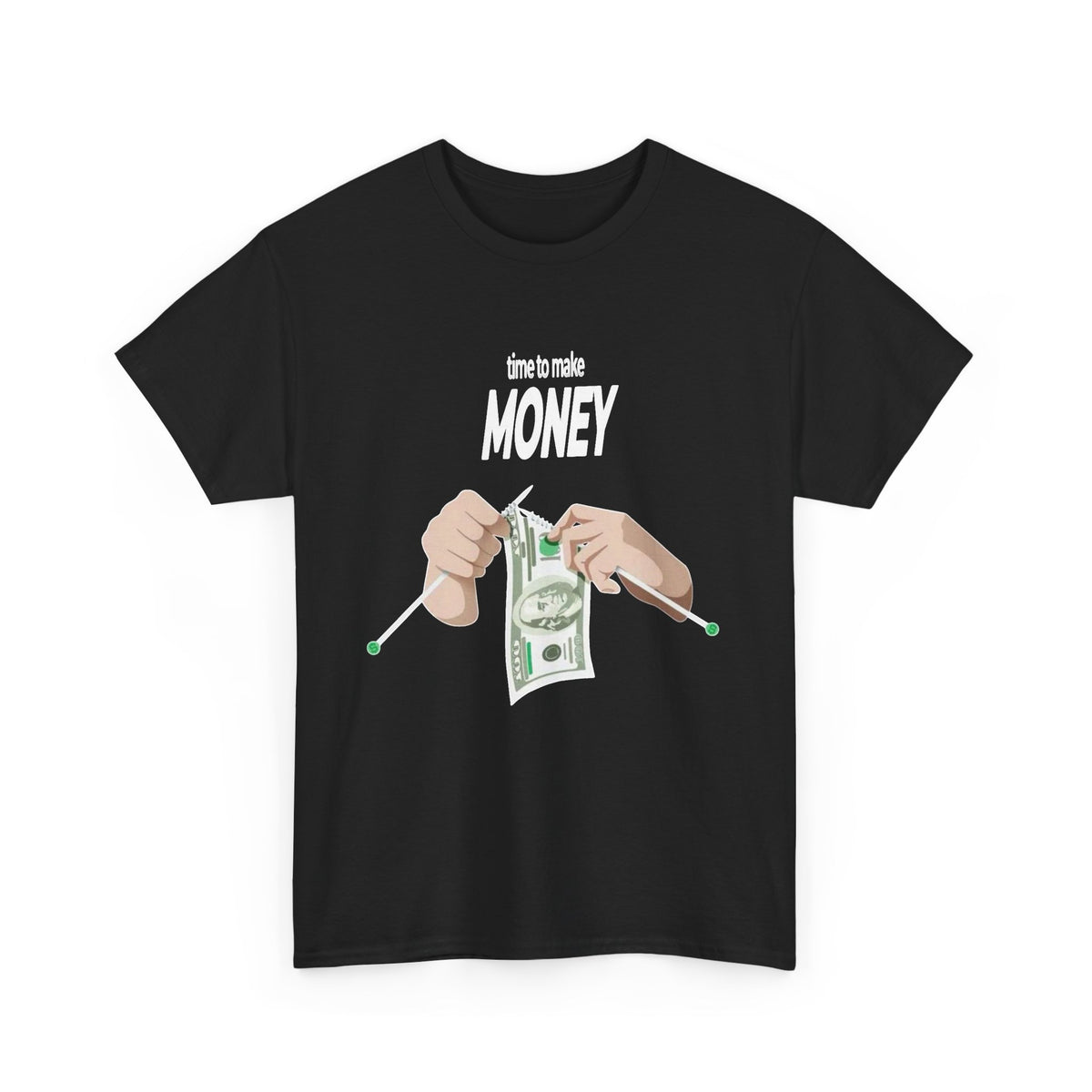 Time To Make Money Graphic T Shirt Men's Heavy Cotton Tee