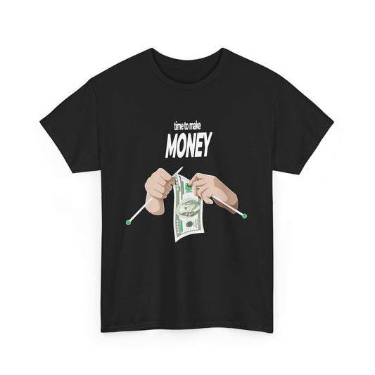 Time To Make Money Graphic T Shirt Men's Heavy Cotton Tee