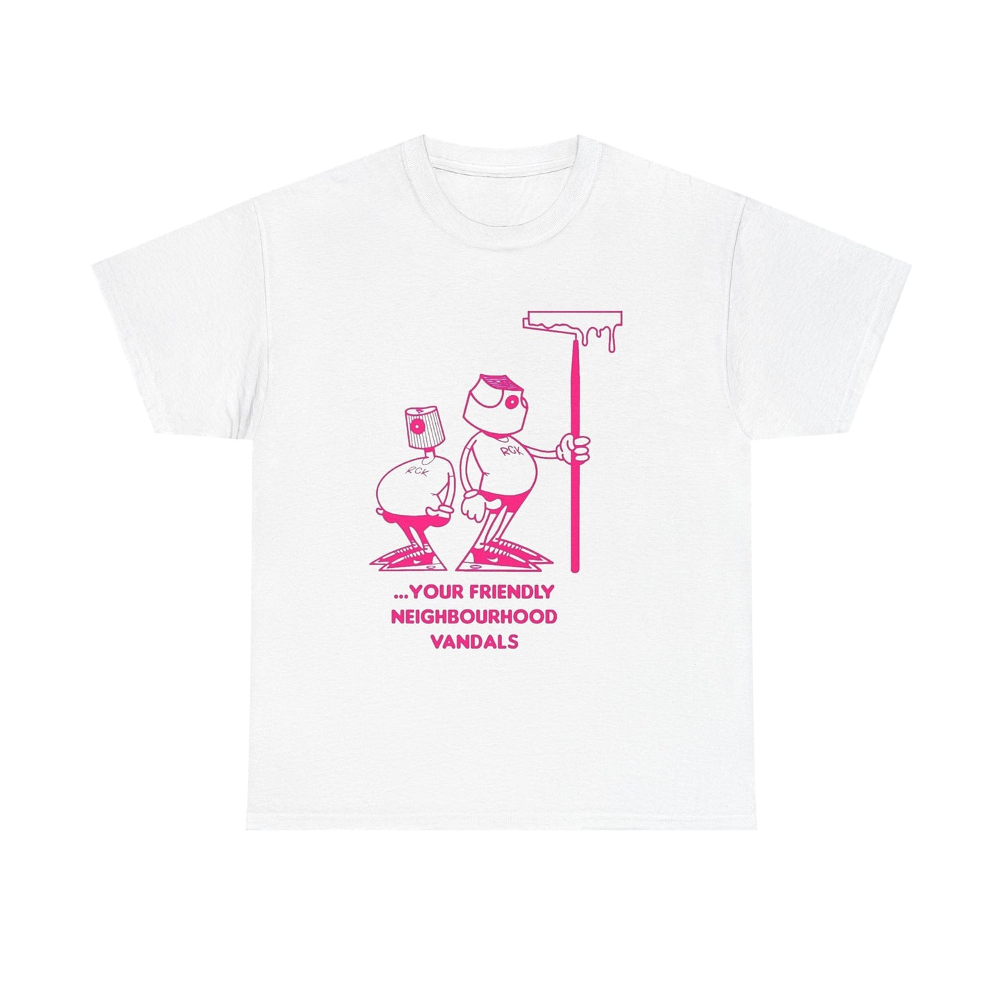 Neighborhood Vandals Funny Graphic T-Shirt Unisex Heavy Cotton Tee