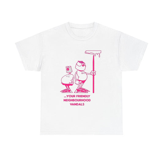 Neighborhood Vandals Funny Graphic T-Shirt Unisex Heavy Cotton Tee