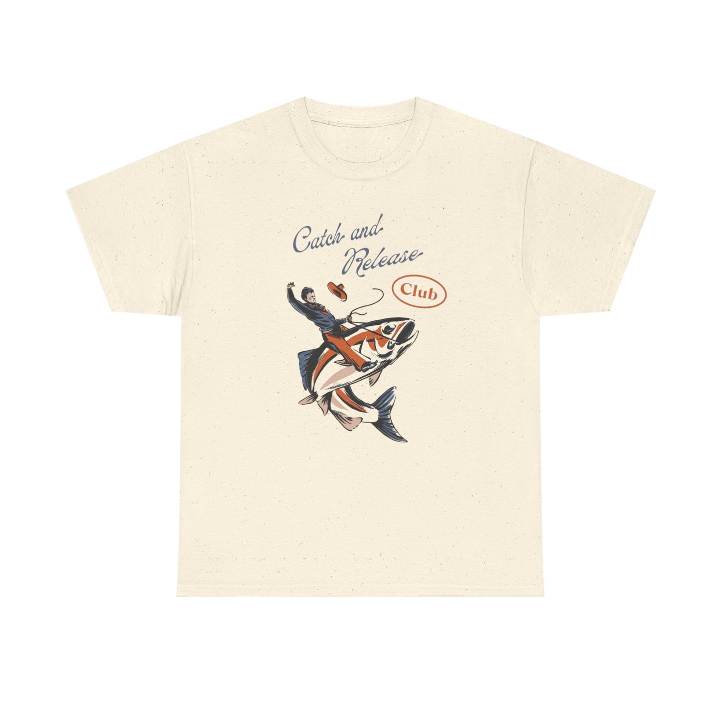 Catch And Release Fishing Club Graphic T Shirt Unisex Heavy Cotton Tee Gift New
