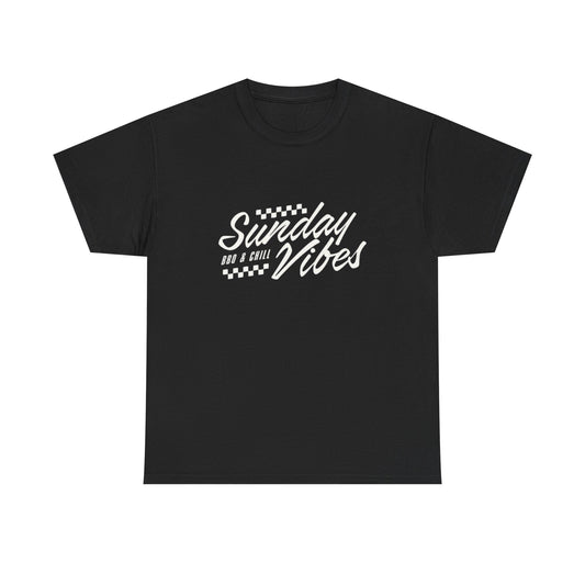 Sunday Vibes BBQ And Chill Graphic T Shirt Unisex Heavy Cotton Tee