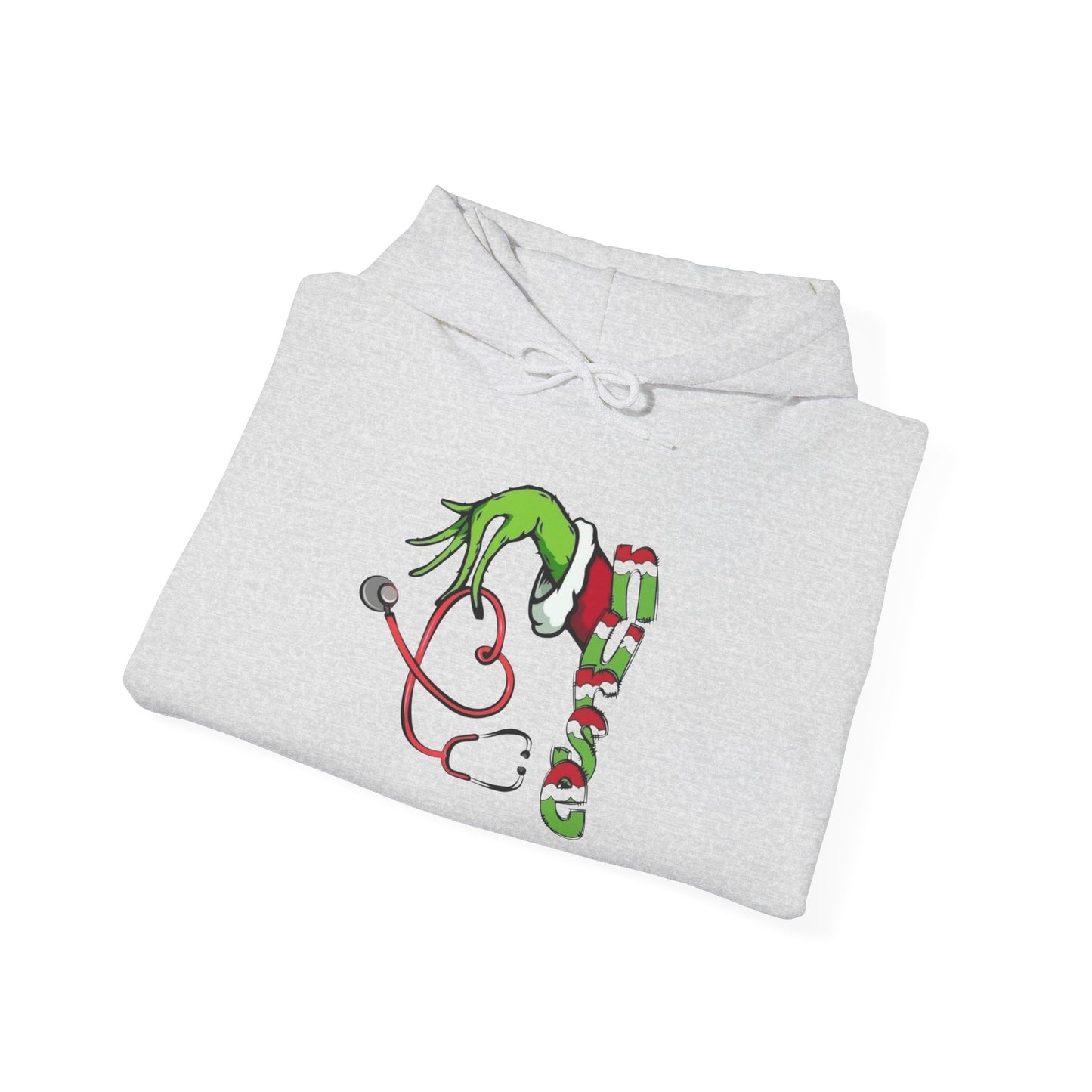 Christmas Nurse Grinch Graphic Hoodie Unisex Heavy Blend™ Hooded Sweatshirt