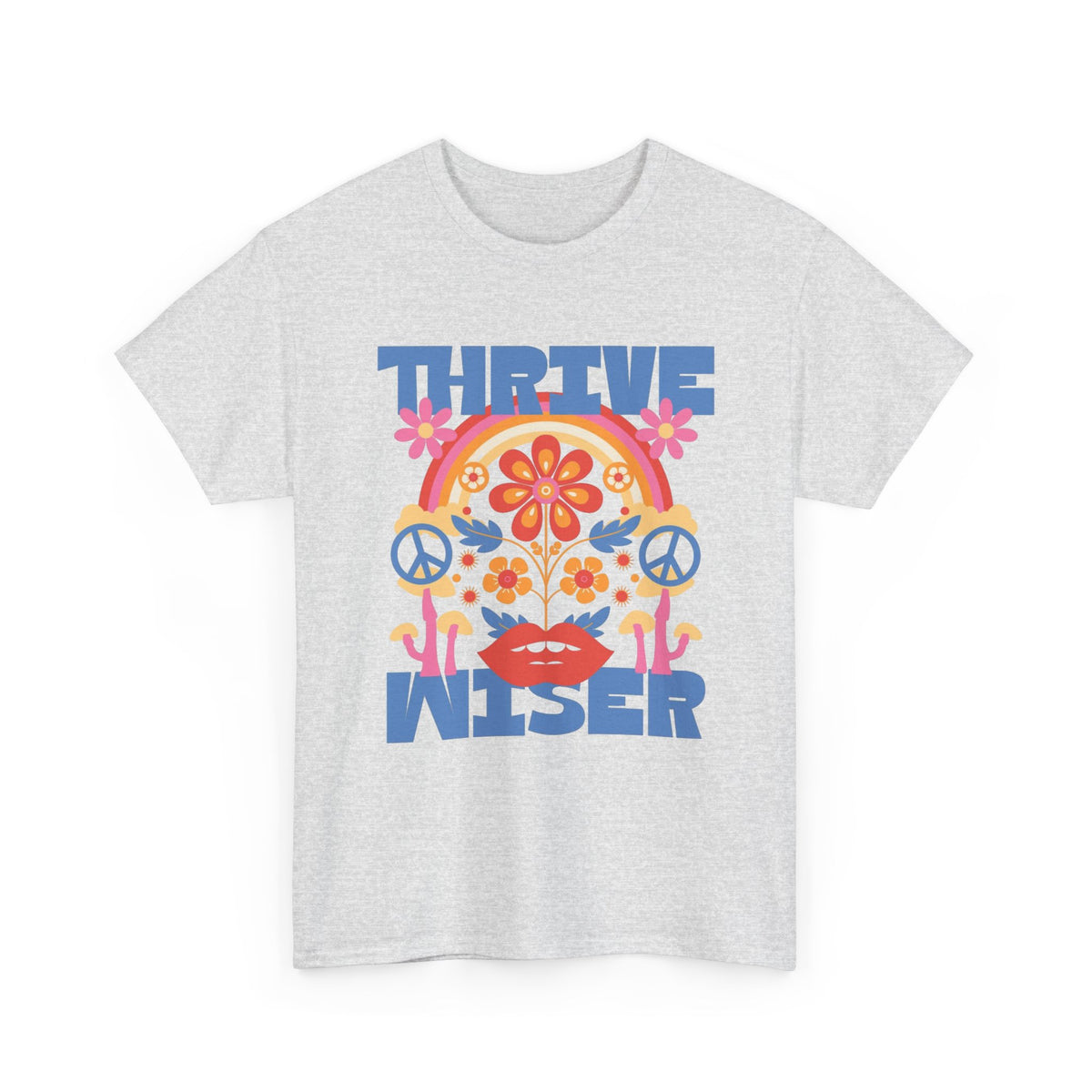 Thrive Wiser Graphic T Shirt Men's Retro Vibes Heavy Cotton Tee