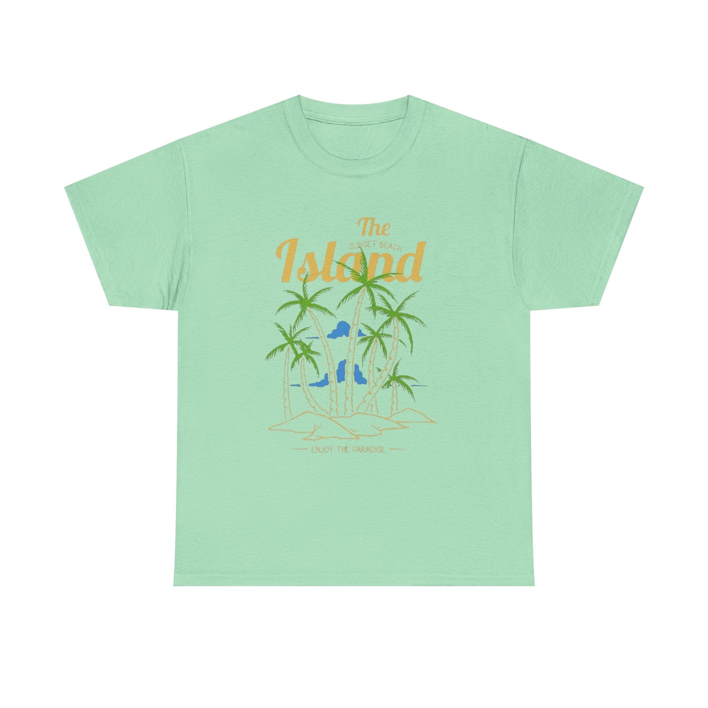 Sunset Beach Graphic T Shirt NEW Unisex Heavy Cotton Tee