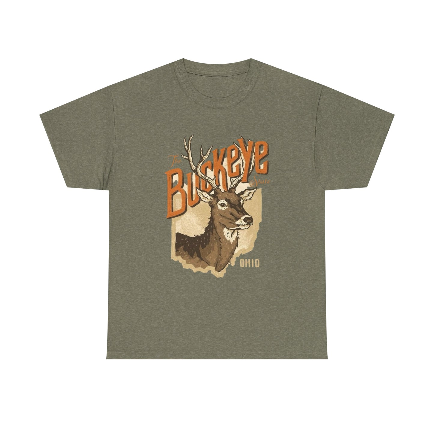 Ohio The Buckeye State Graphic T Shirt Unisex Heavy Cotton Tee