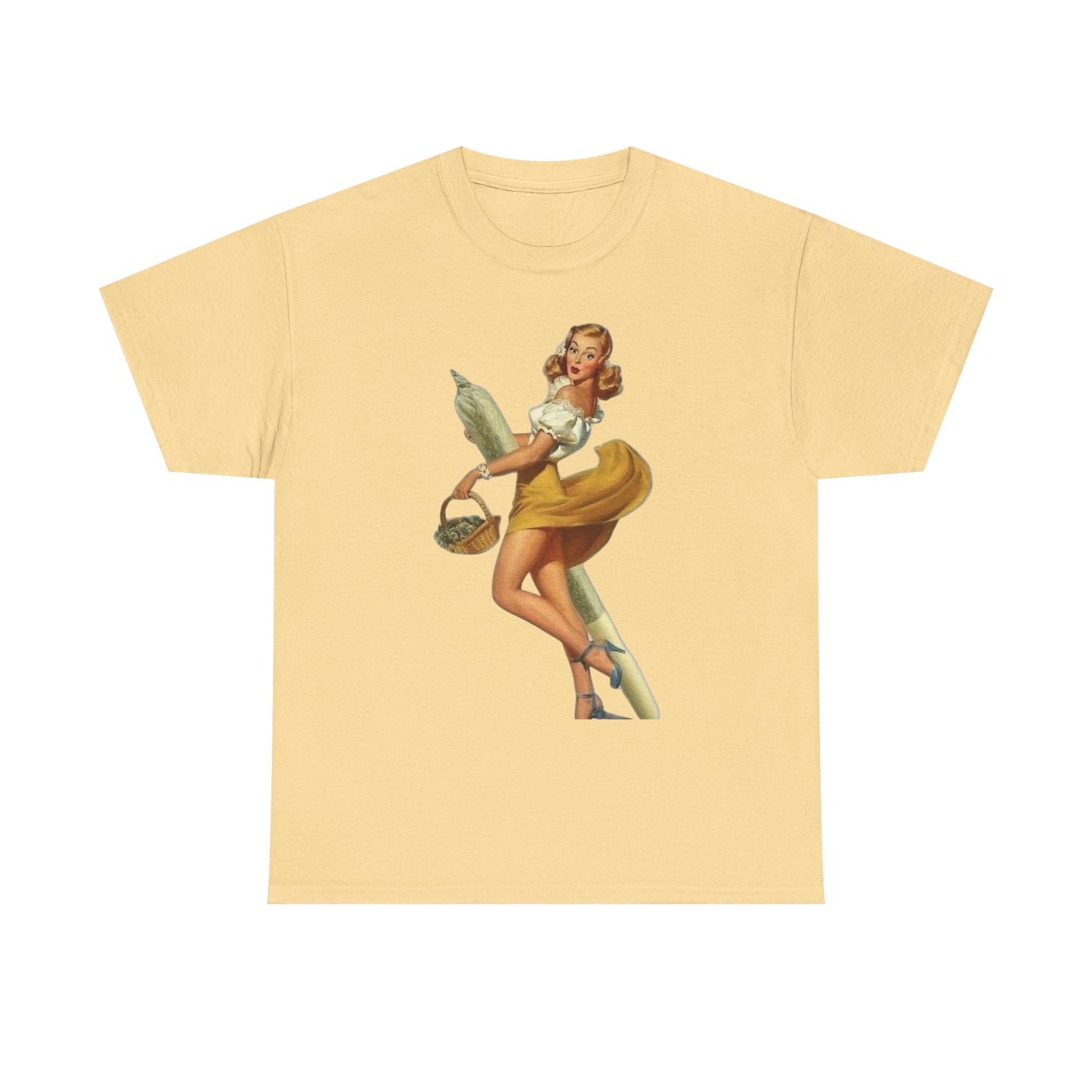 Weed Model Vintage Pinup Graphic T-Shirt Womens Comfy Cotton Tee NEW