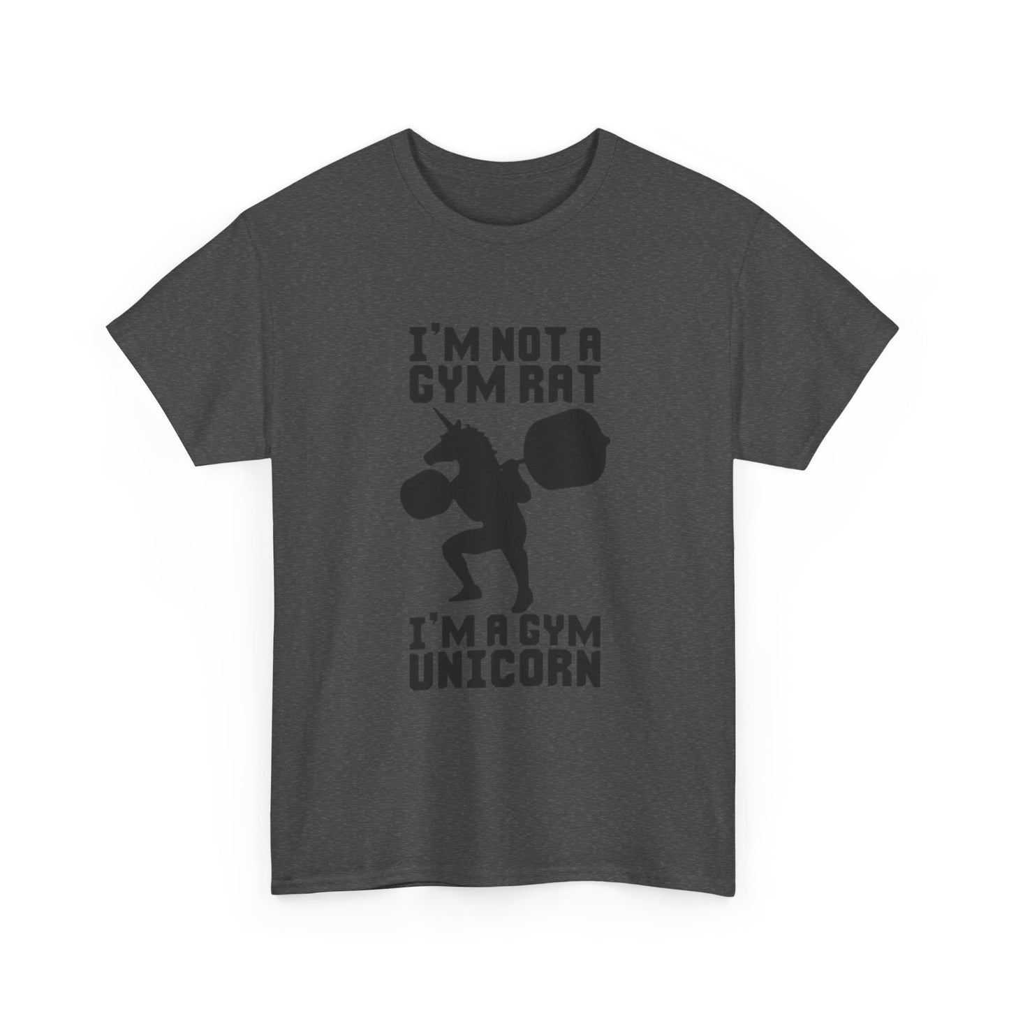 Gym Rat Shirt Funny Lifting Gear Workout Training Comedy Unisex Heavy Cotton Tee