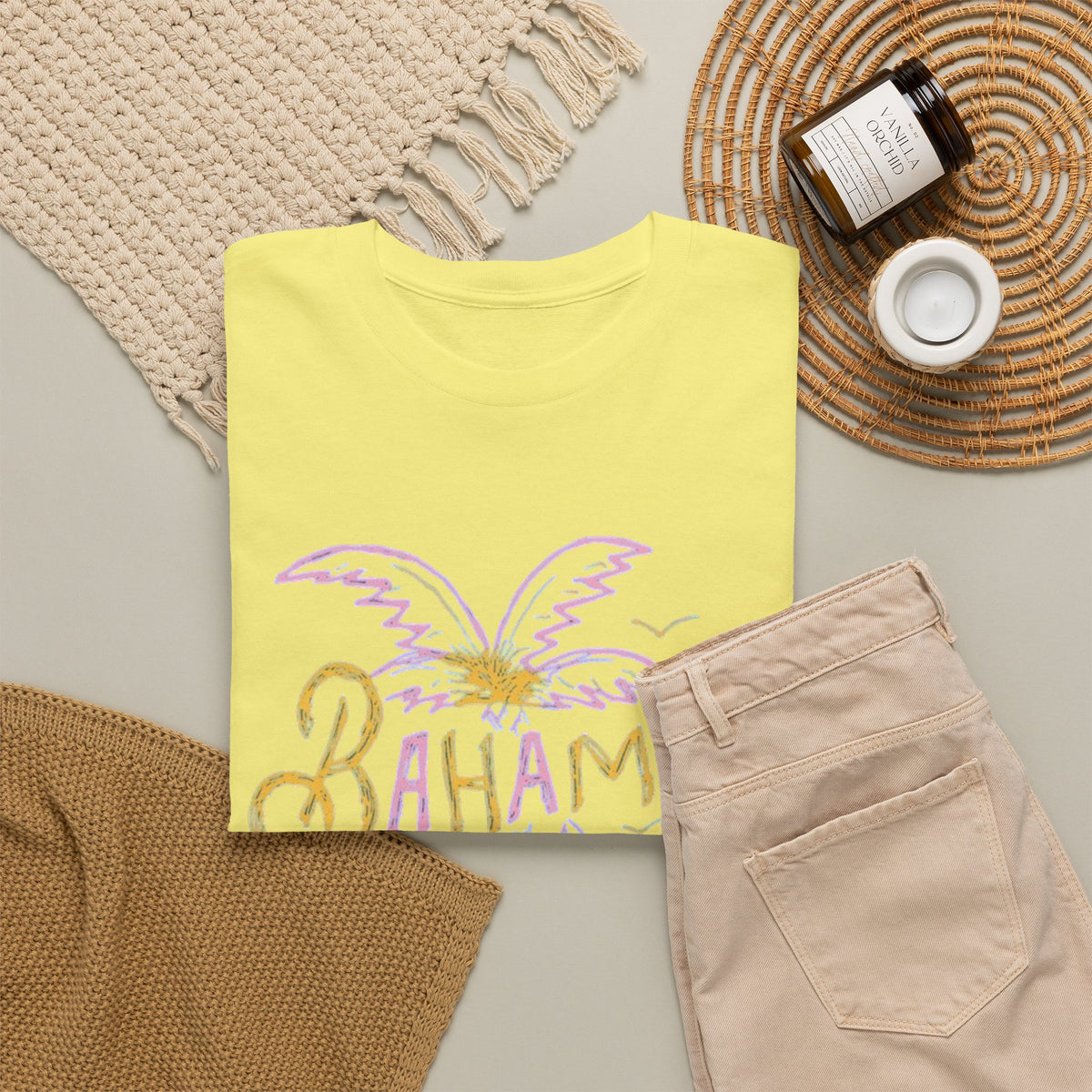 Bahamas Palm Tree Graphic T-Shirt Men's Graphic Tee