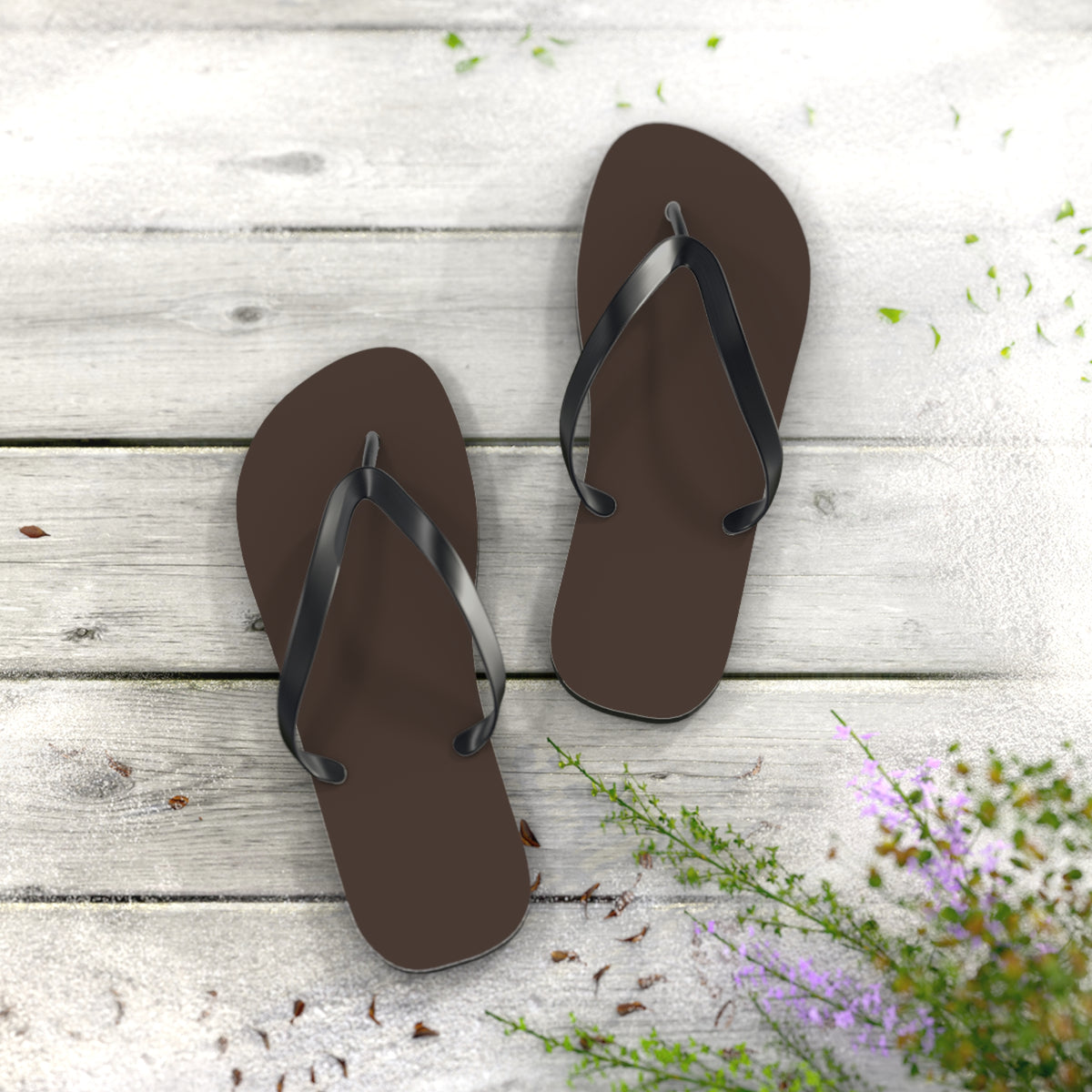 Dark Brown neutral Flip Flops, Sandals Slides, Summer Footwear, Brand New
