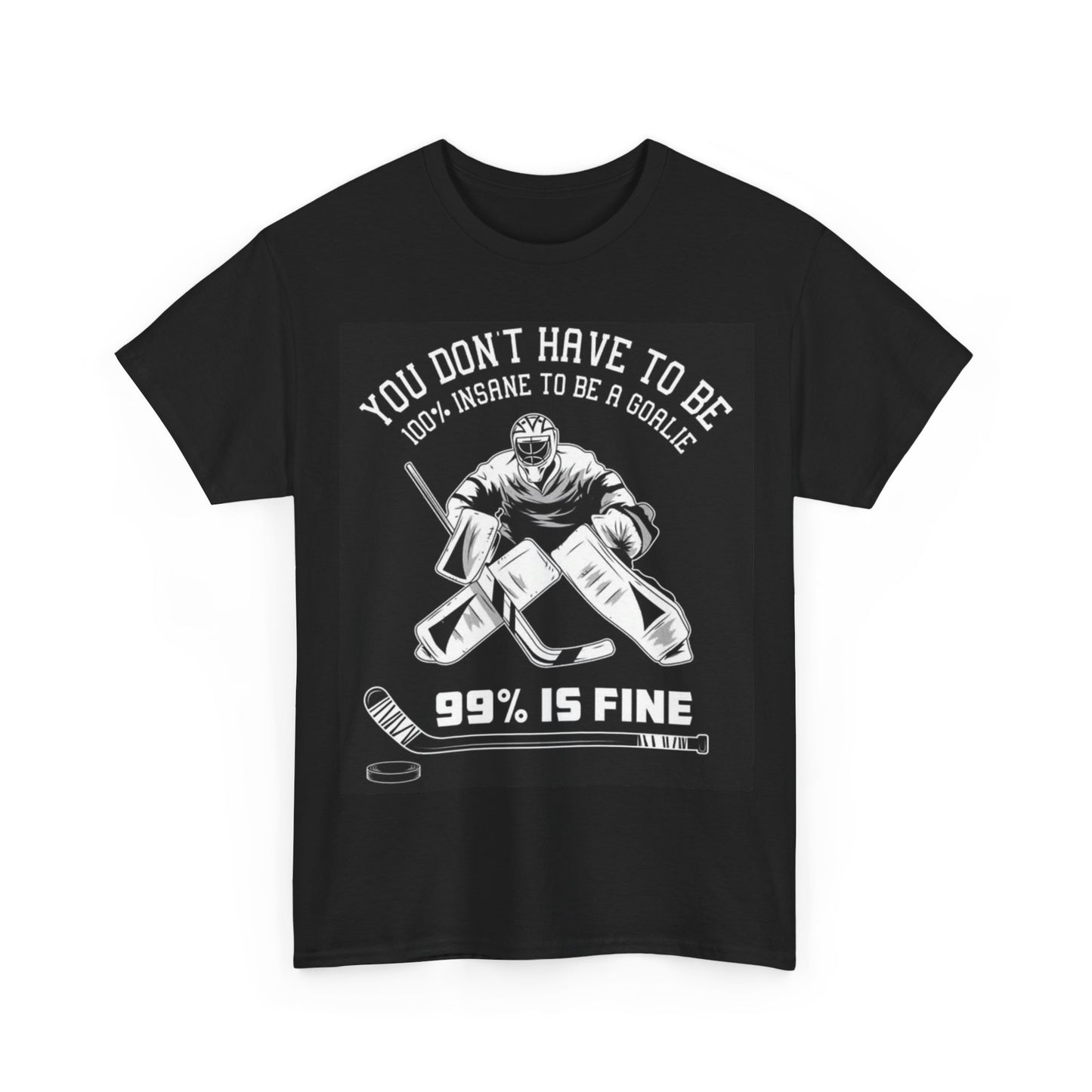 Hockey Tshirt Funny Hockey Goalie Retro Graphic Unisex Heavy Cotton Tee
