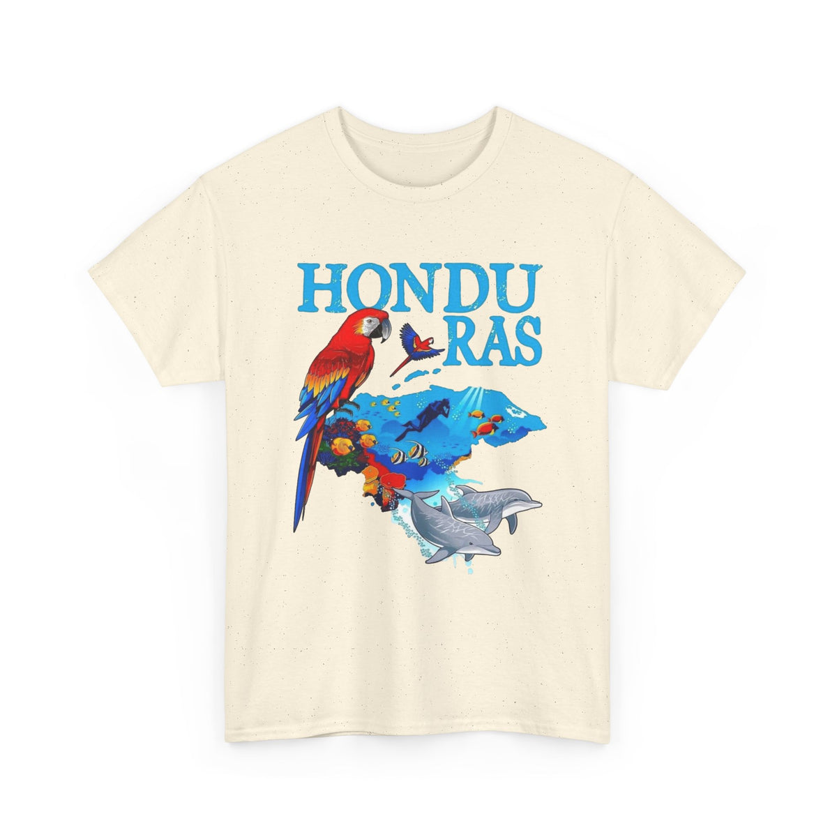 Honduras Graphic T Shirt Men's Retro Tropical Birds Heavy Cotton Tee
