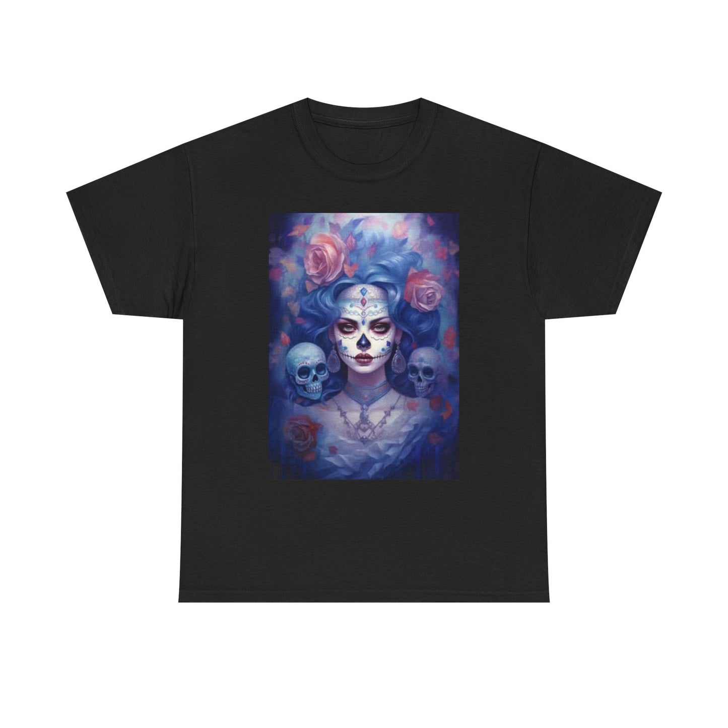 Day Of The Dead Graphic T Shirt Retro Art Mexico Vintage Unisex Heavy Cotton AI