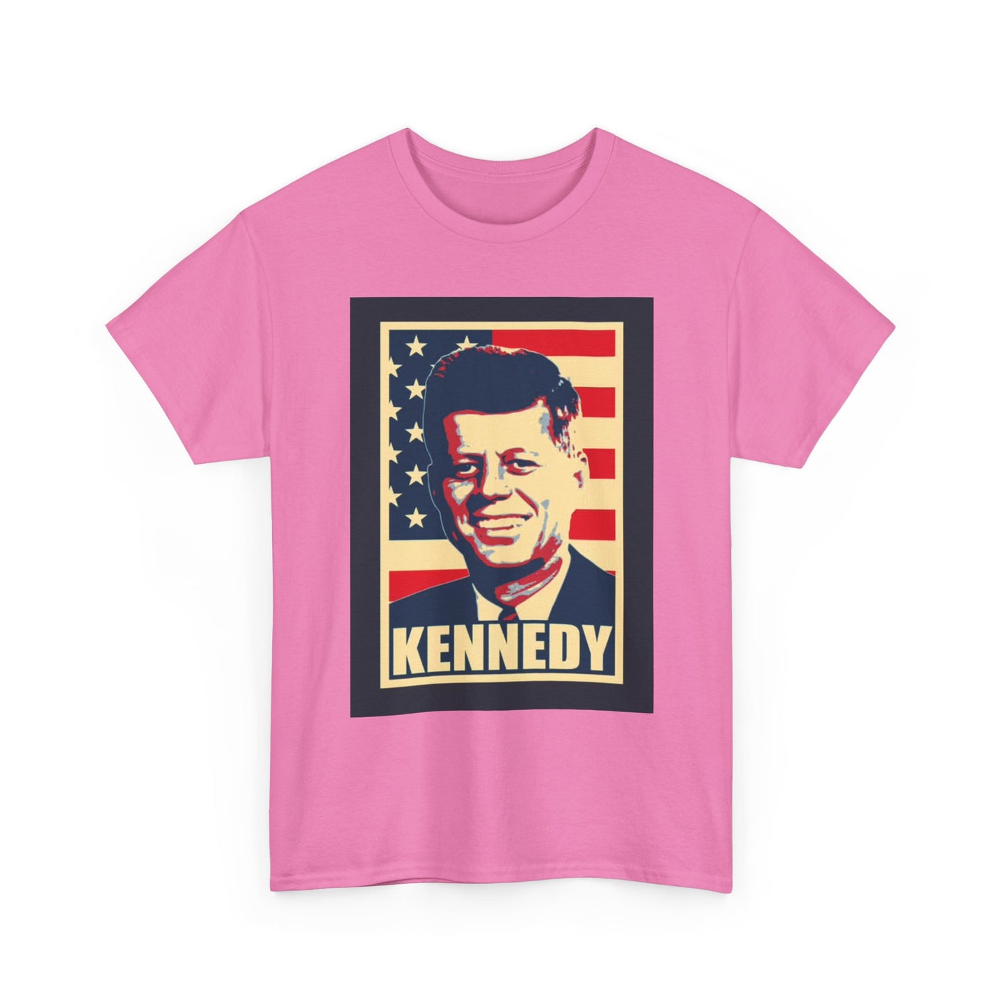 JFK Tshirt John F Kennedy American Flag President Unisex Heavy Cotton Tee