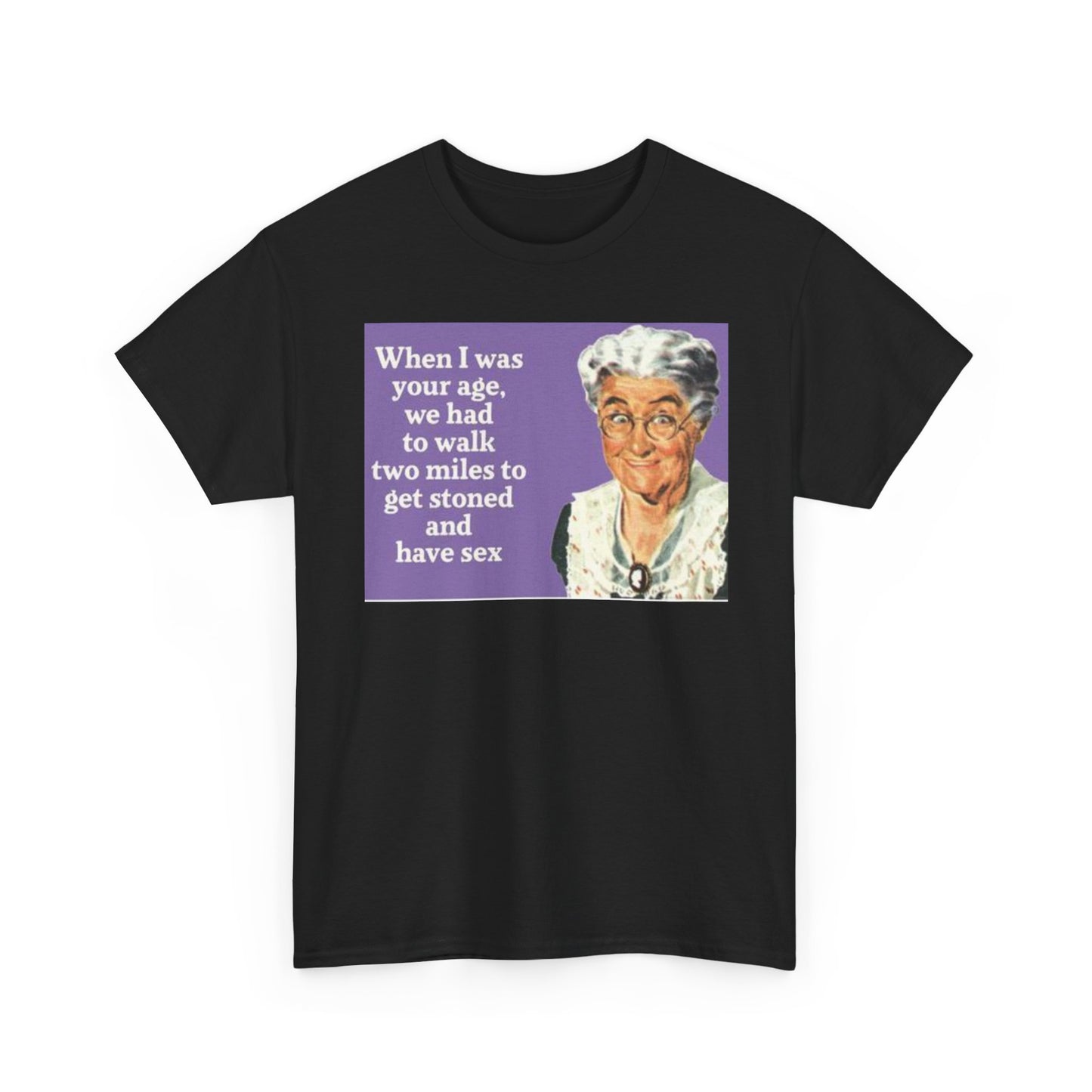 When I Was Your Age Funny Graphic T Shirt Unisex Heavy Cotton Tee