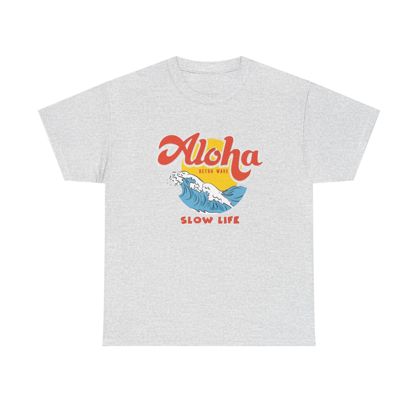 Aloha Slow Life Graphic T Shirt ADULT NEW Unisex Heavy Cotton Tee