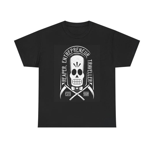 Entrepreneur Graphic T Shirt Travel Repeat Vintage Skull Unisex Heavy Cotton Tee