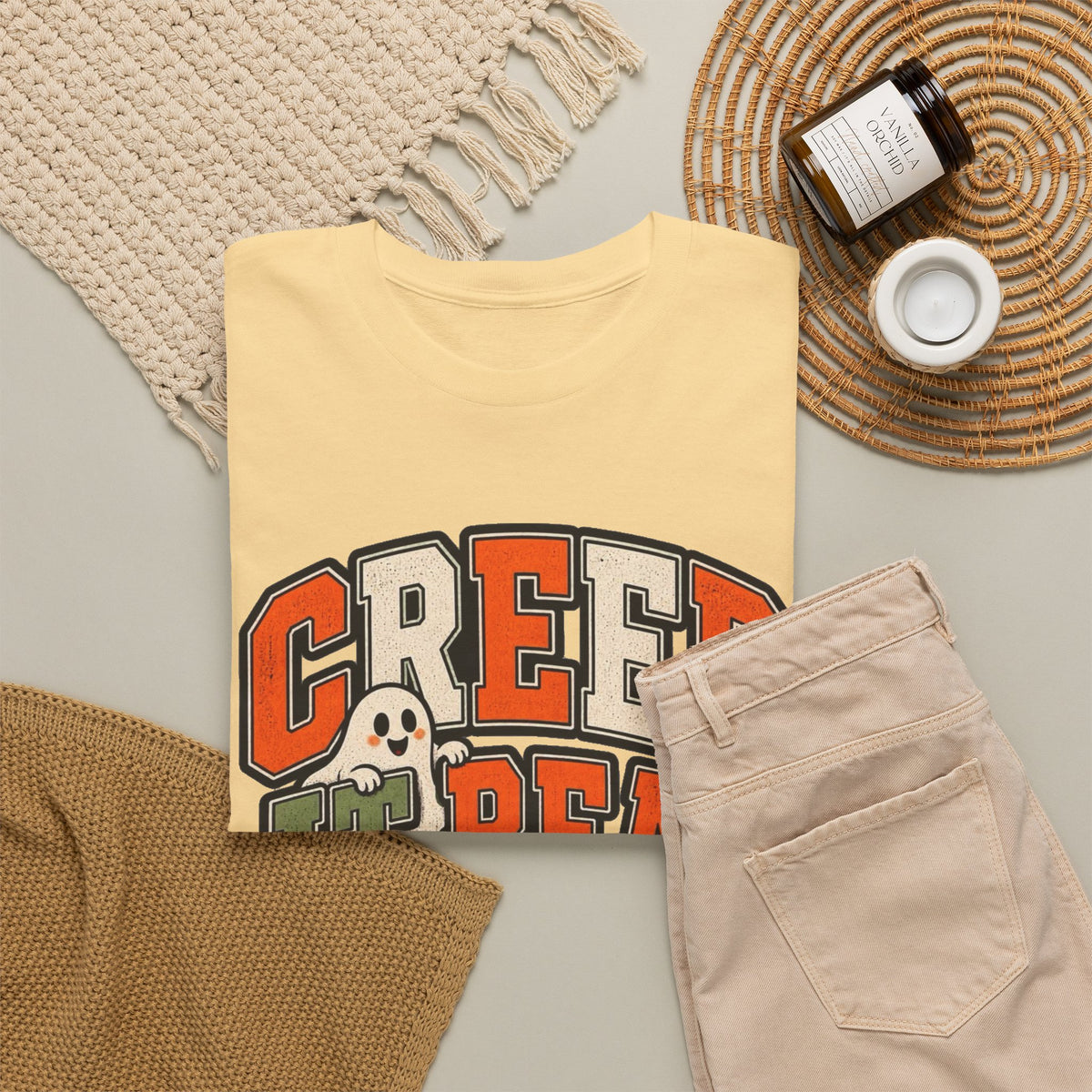 Creep It Real Ghost Graphic T-Shirt Men's Graphic Tee