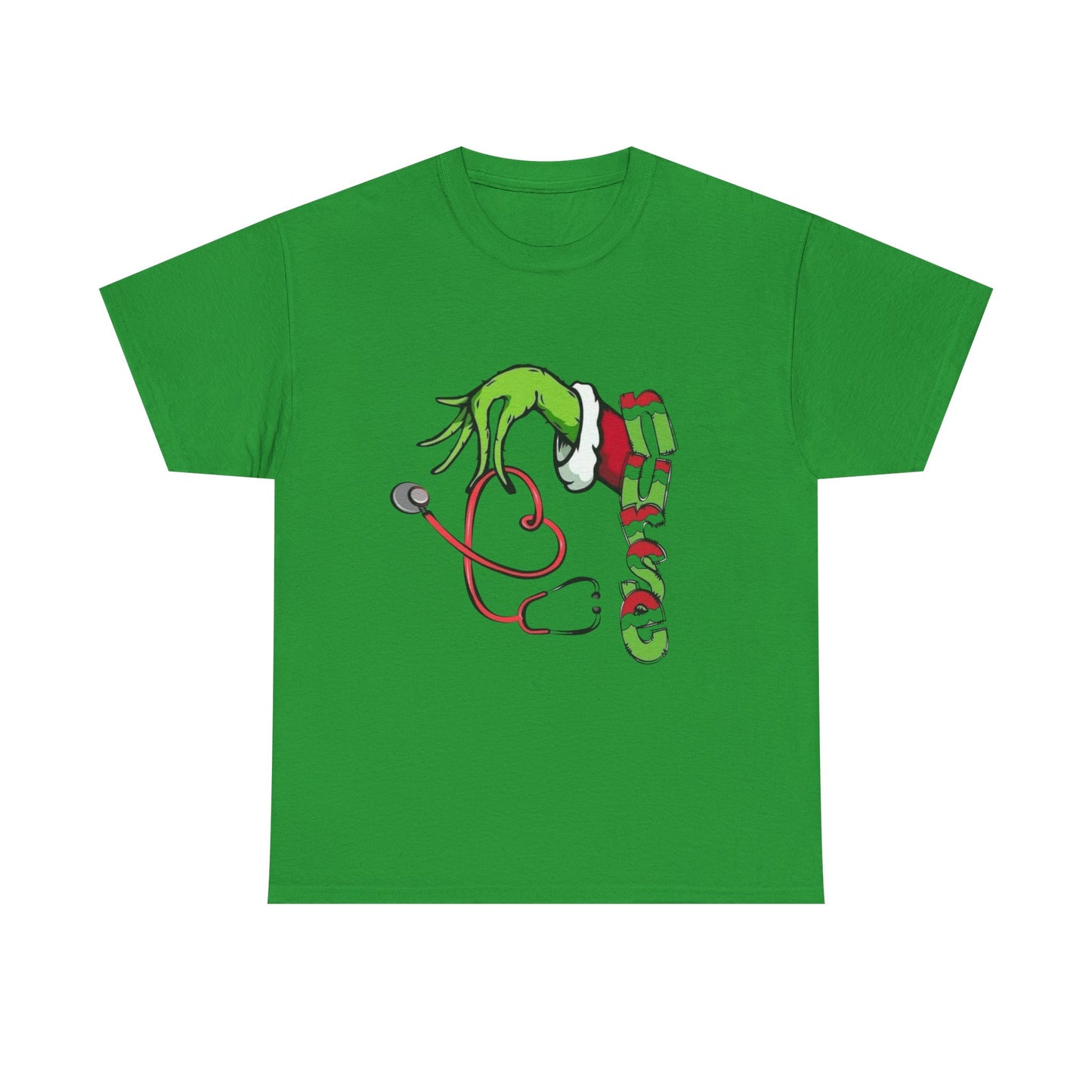 Nurse Christmas Grinch Holidays Graphic T Shirt NEW Unisex Heavy Cotton Tee