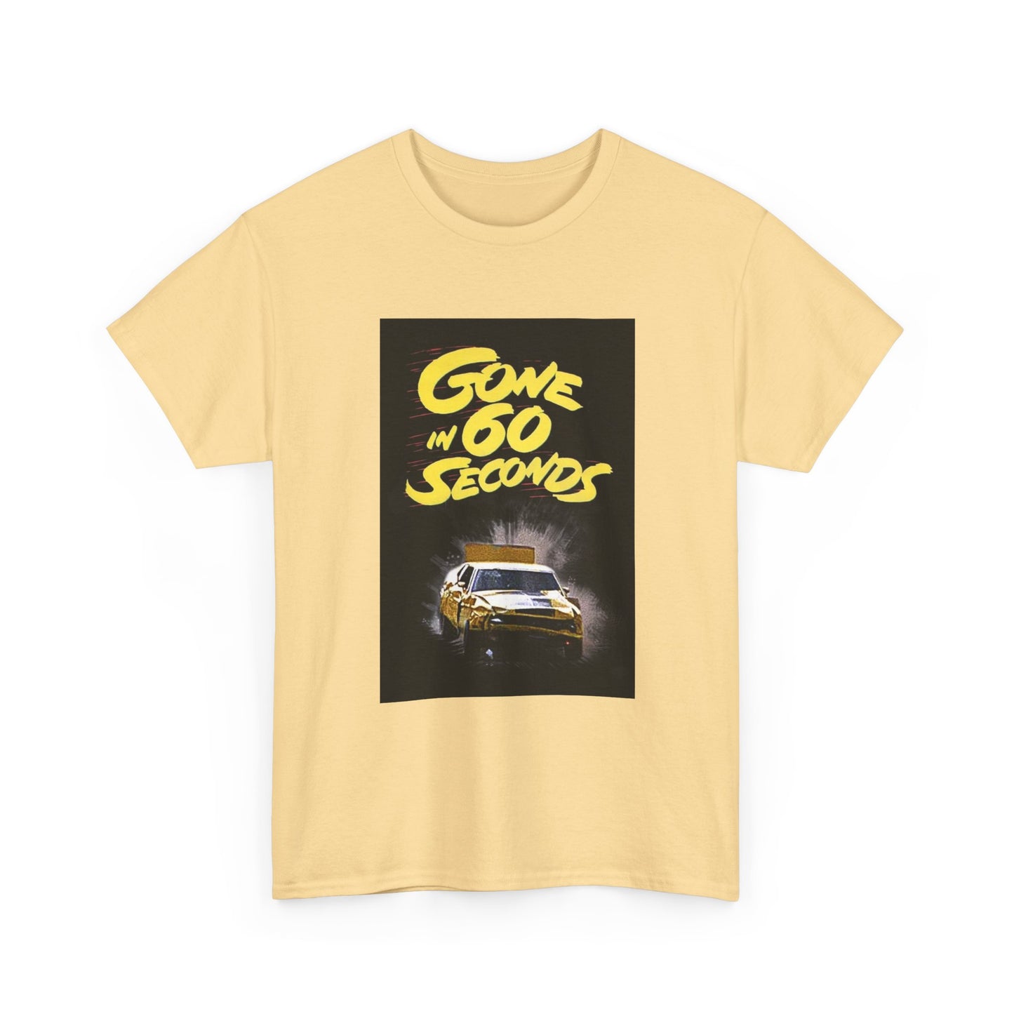 Gone in 60 Seconds Tshirt Vintage Ford Mustang Retro Poster Unisex Heavy Cotton