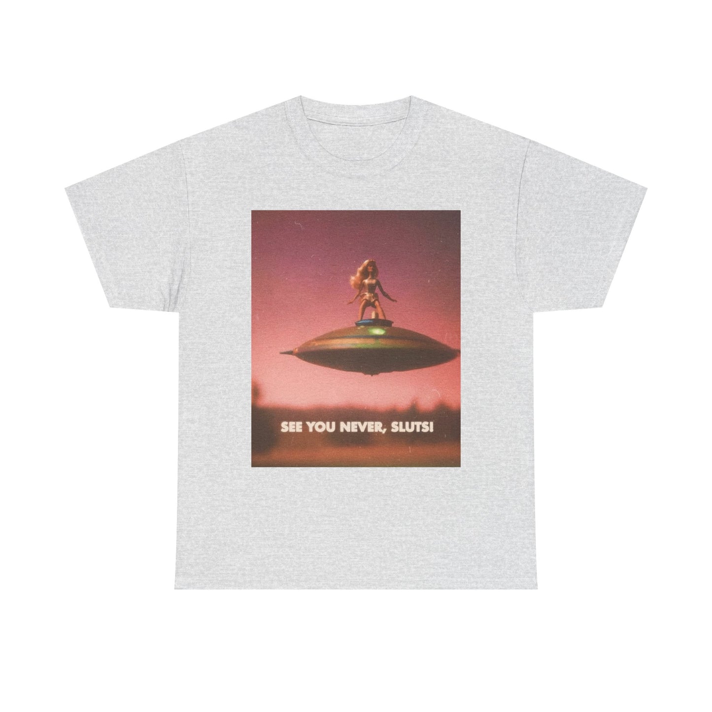 See You Never Sluts Funny Doll Graphic T Shirt NEW Adult Tee