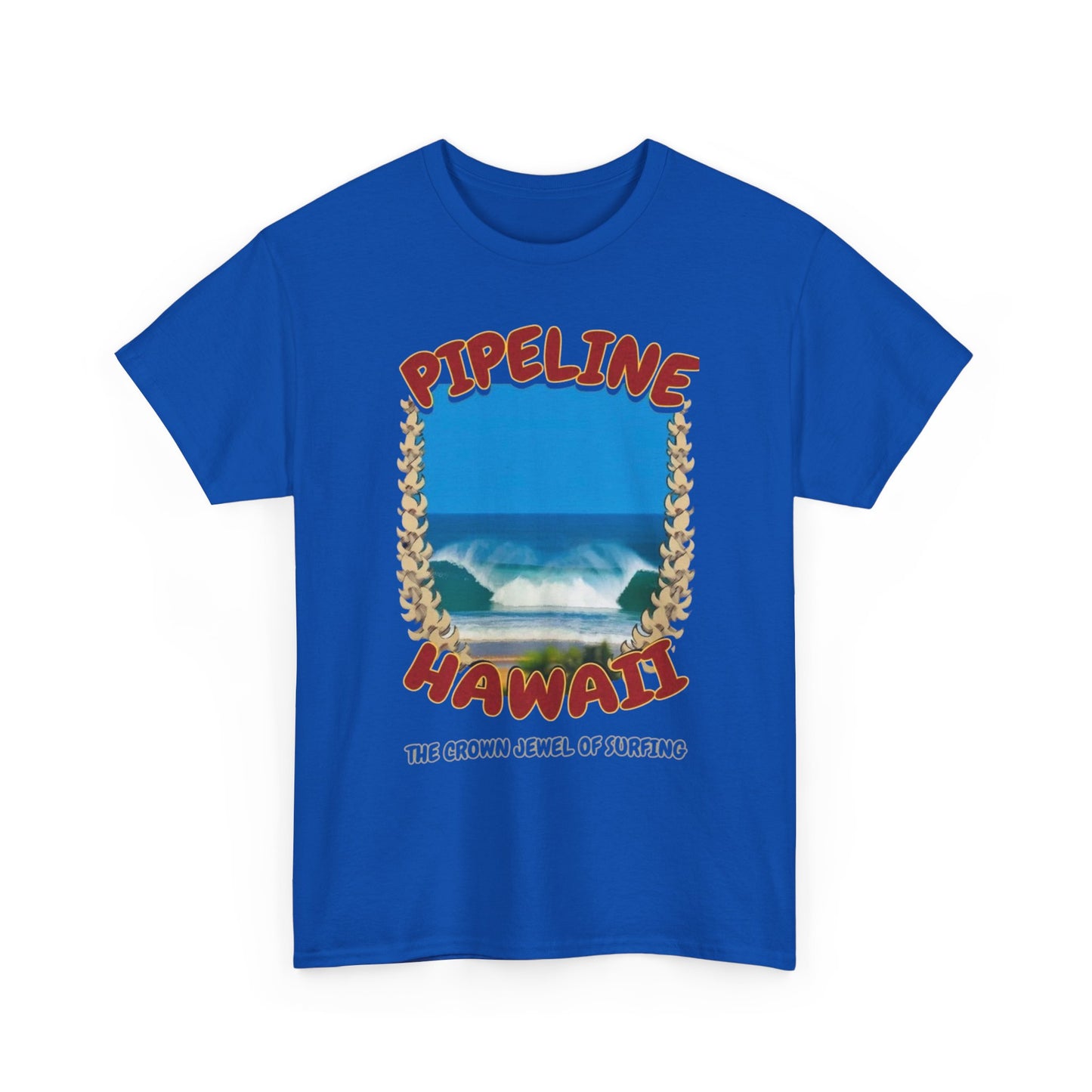 Pipeline Hawaii Surfing Graphic T-Shirt Unisex Heavy Cotton Tee Gift