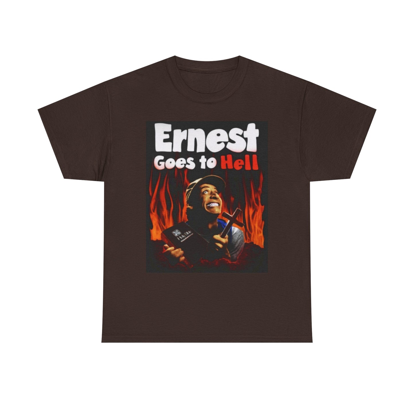 Ernest Goes To Hell Graphic T Shirt Funny Vintage Poster Unisex Heavy Cotton Tee