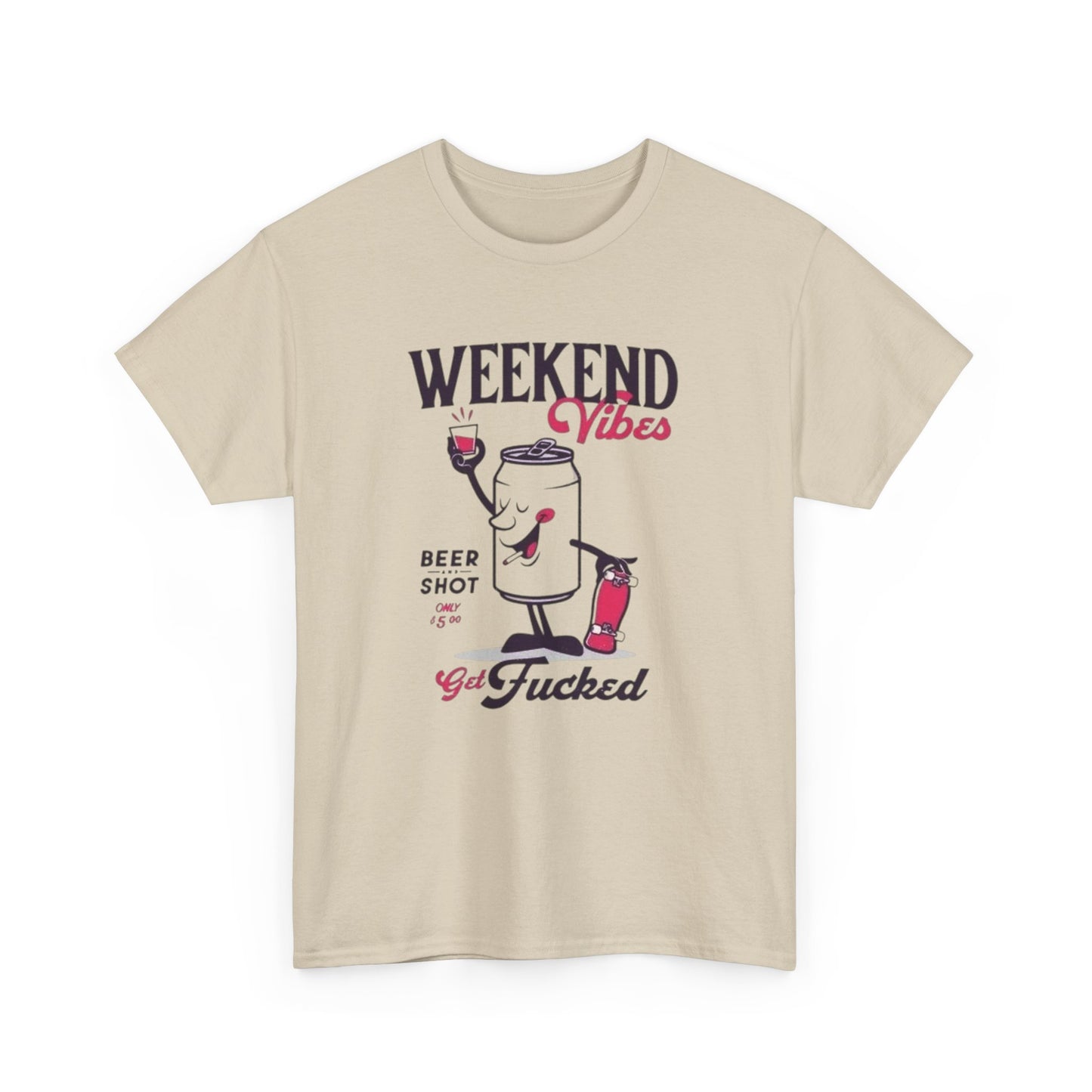 Weekend Vibes Graphic T Shirt ADULT NEW