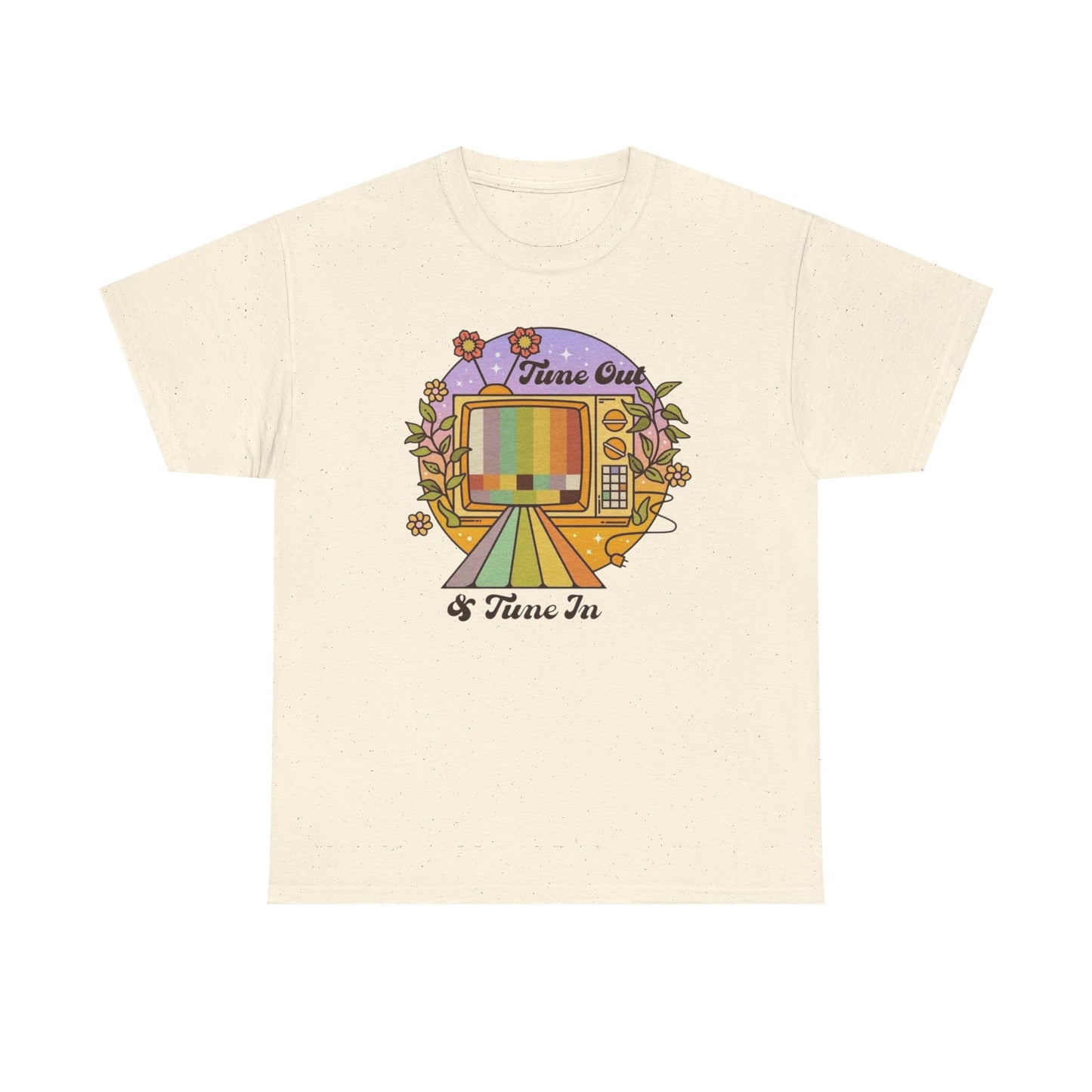 Tune Out And Tune In Retro Graphic T Shirt NEW ADULT Tee