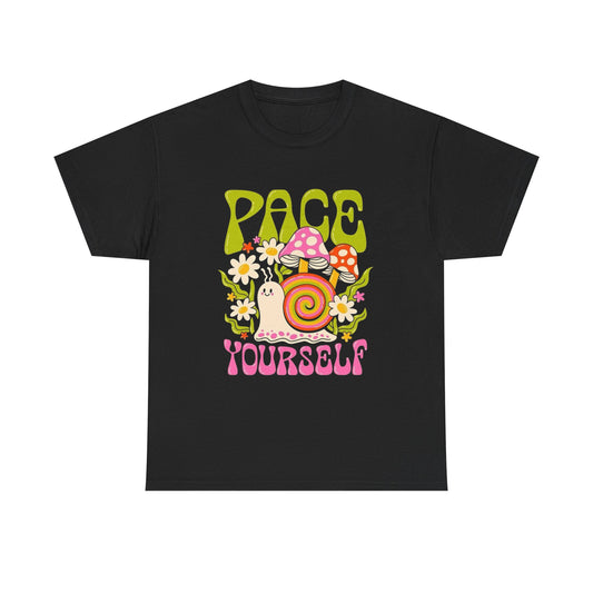 Pace Yourself T Shirt Unisex Heavy Cotton Tee