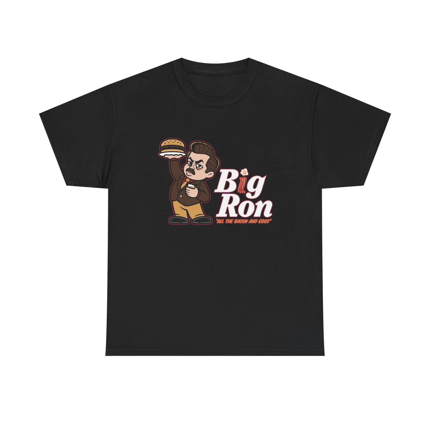 Big Ron Parks And Recreation Funny Graphic T Shirt Unisex Heavy Cotton Tee