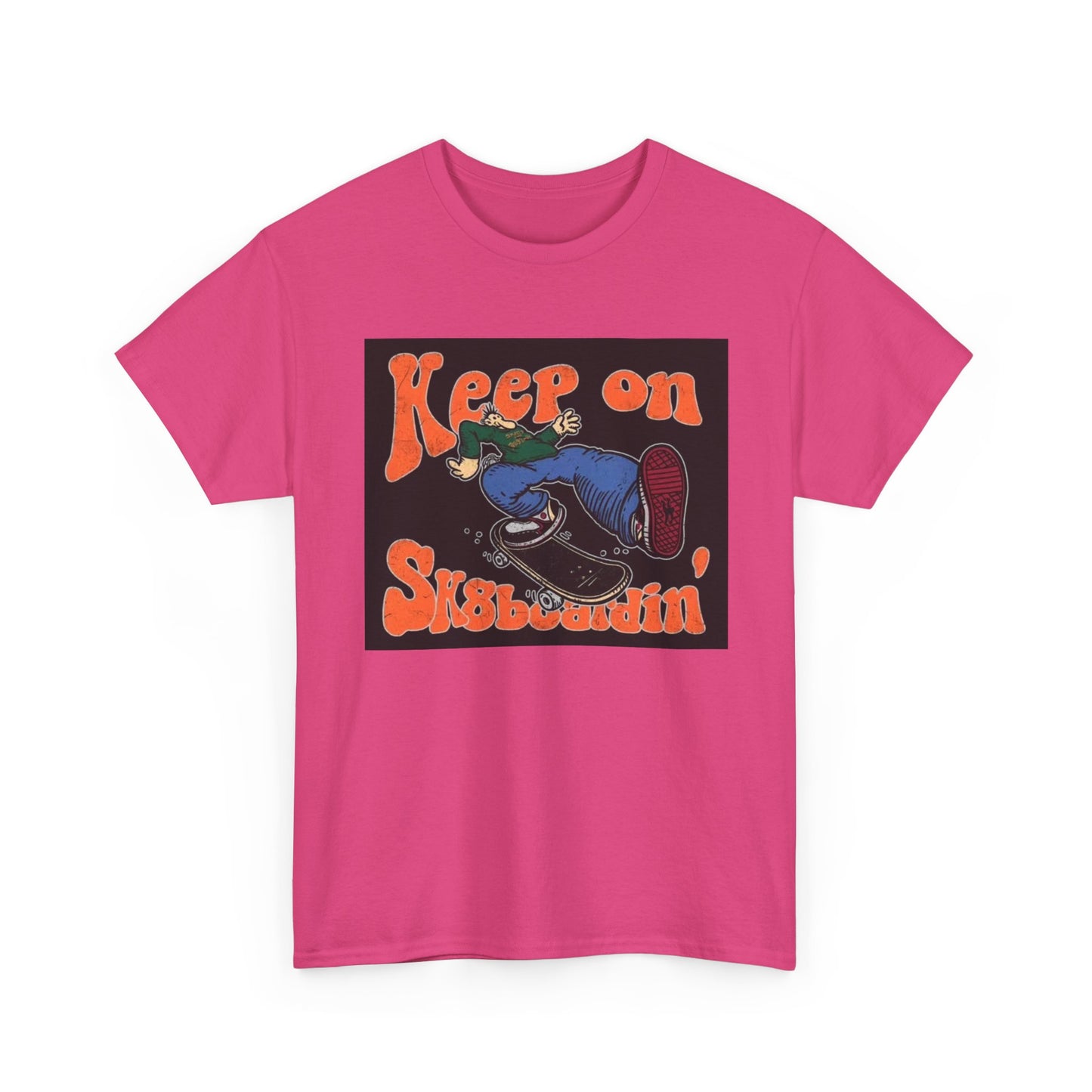 Keep On SkateBoarding Tshirt Skate or Die Vintage Graphic Retro Unisex Heavy tee