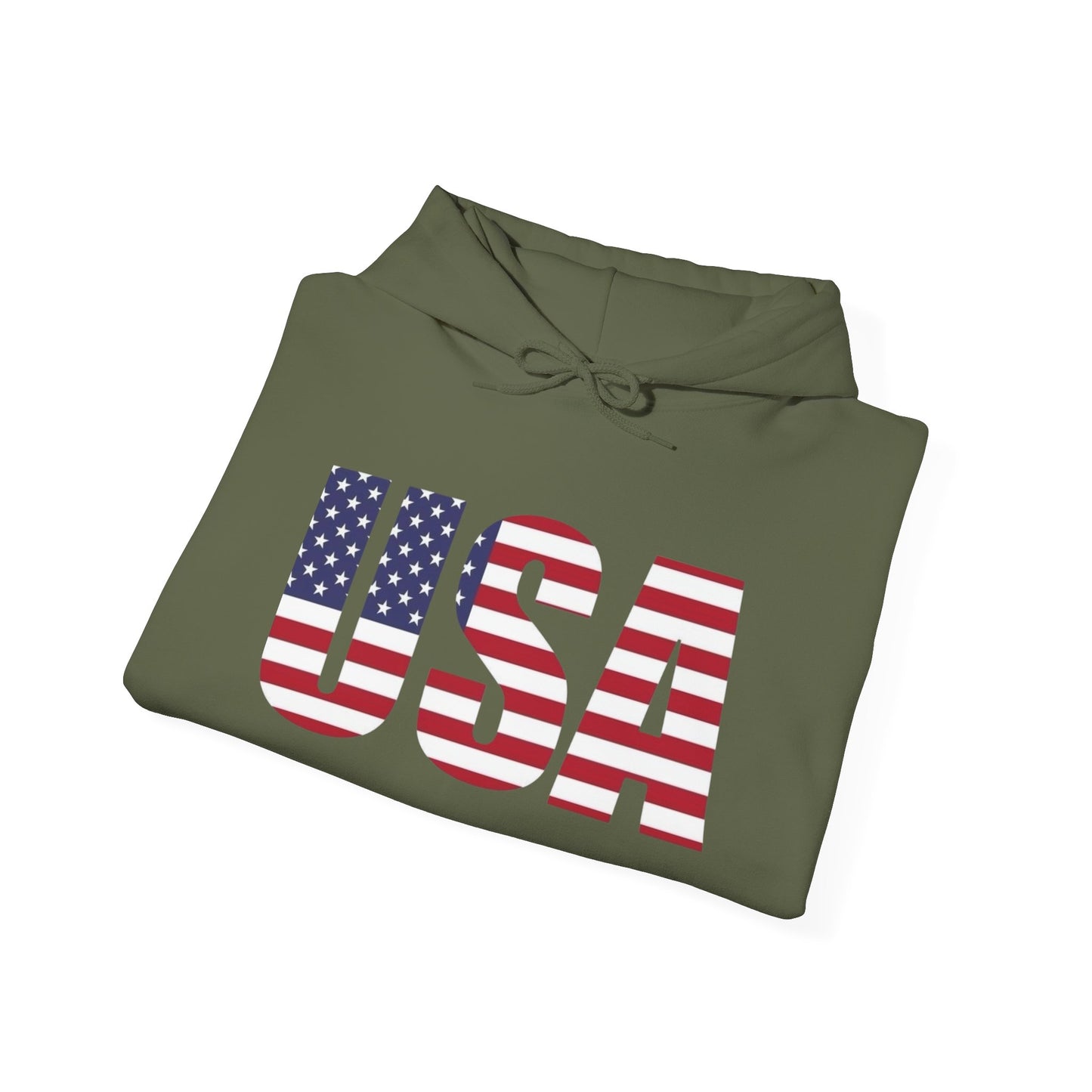 USA Flag Graphic Hoodie Unisex Heavy Blend™ Hooded Sweatshirt