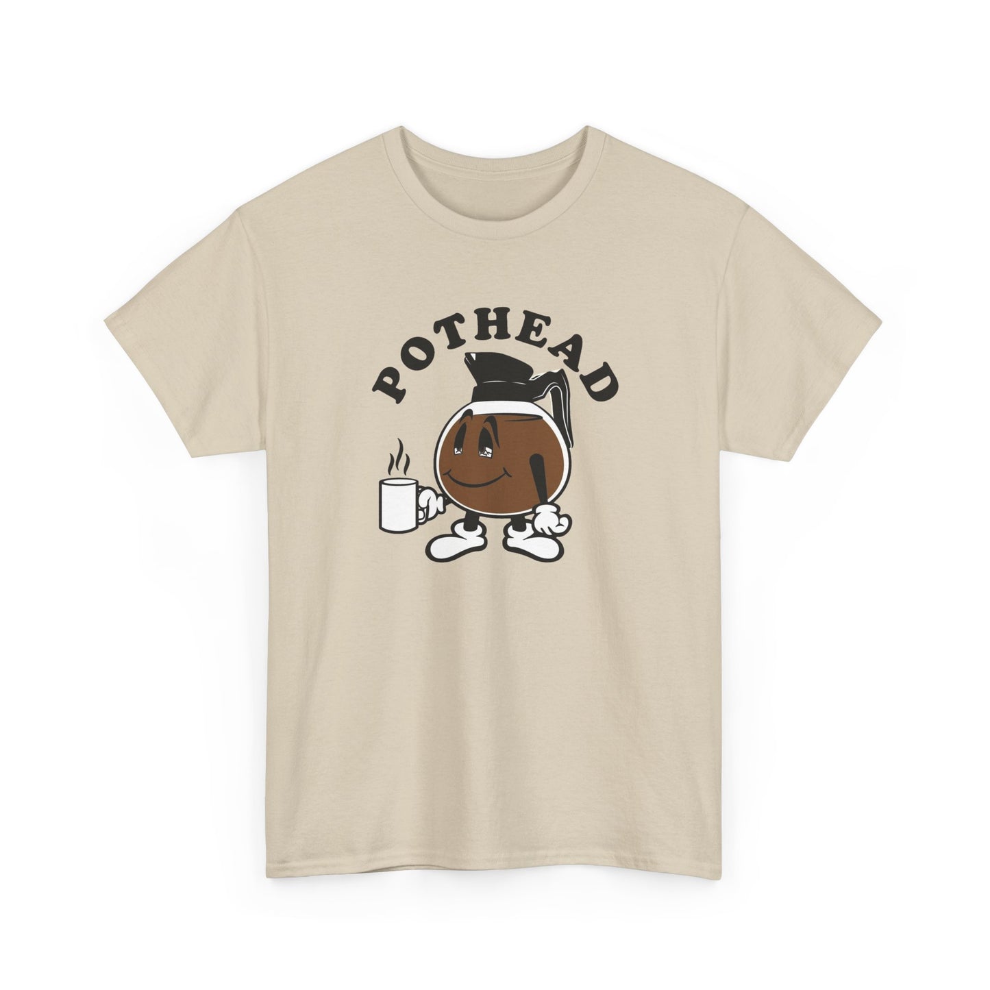 Pothead Funny Coffee Jokes Graphic T Shirt NEW Unisex Heavy Cotton Tee