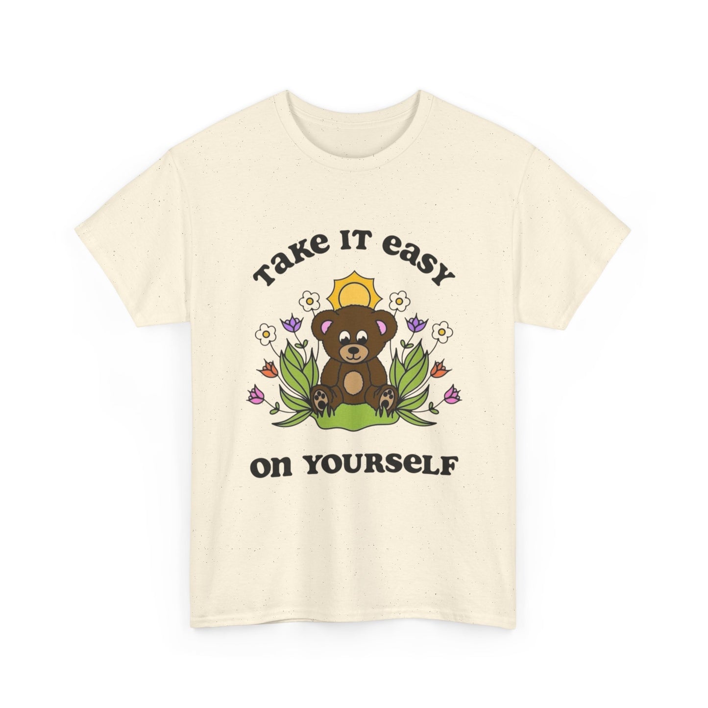 Take It Easy On Yourself Graphic T Shirt Unisex Heavy Cotton Tee Gift Vintage