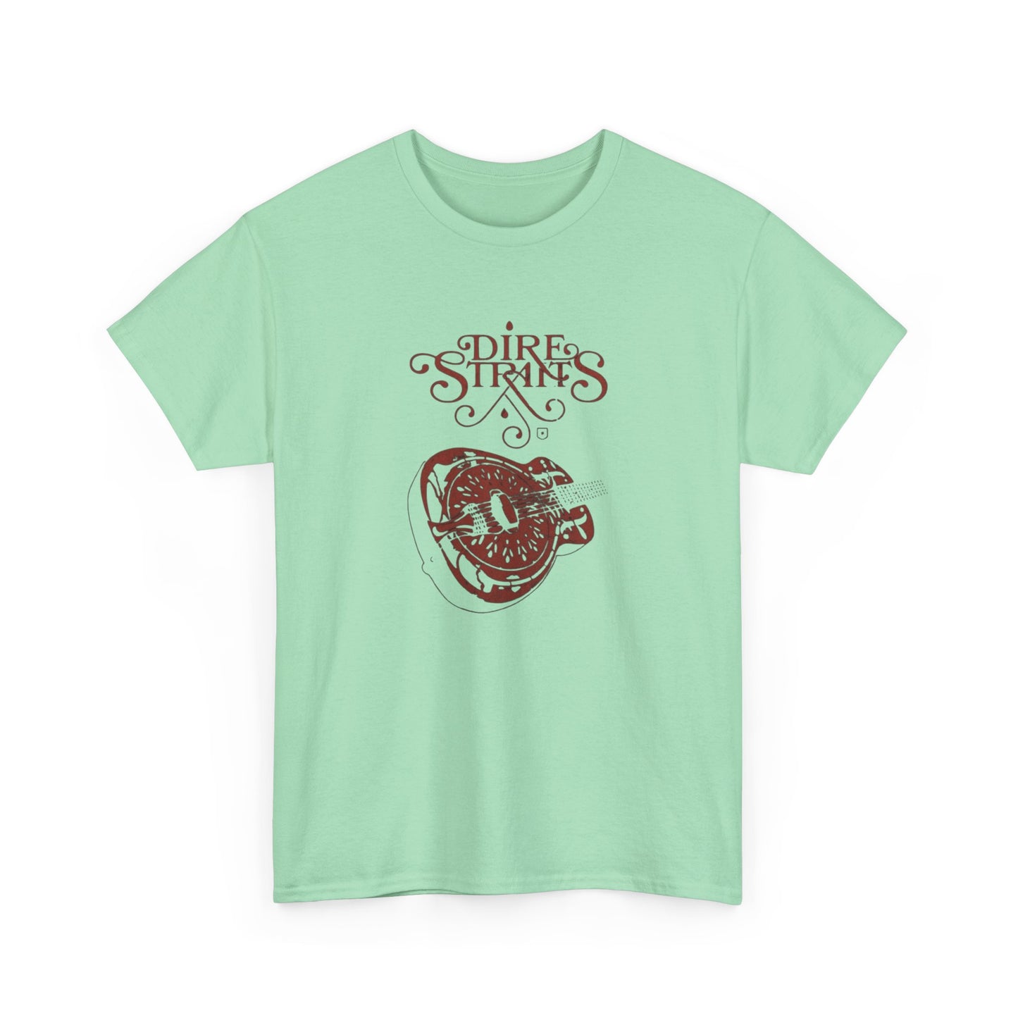 Dire Straits Vintage Guitar Graphic T Shirt NEW ADULT Unisex Heavy Cotton Tee