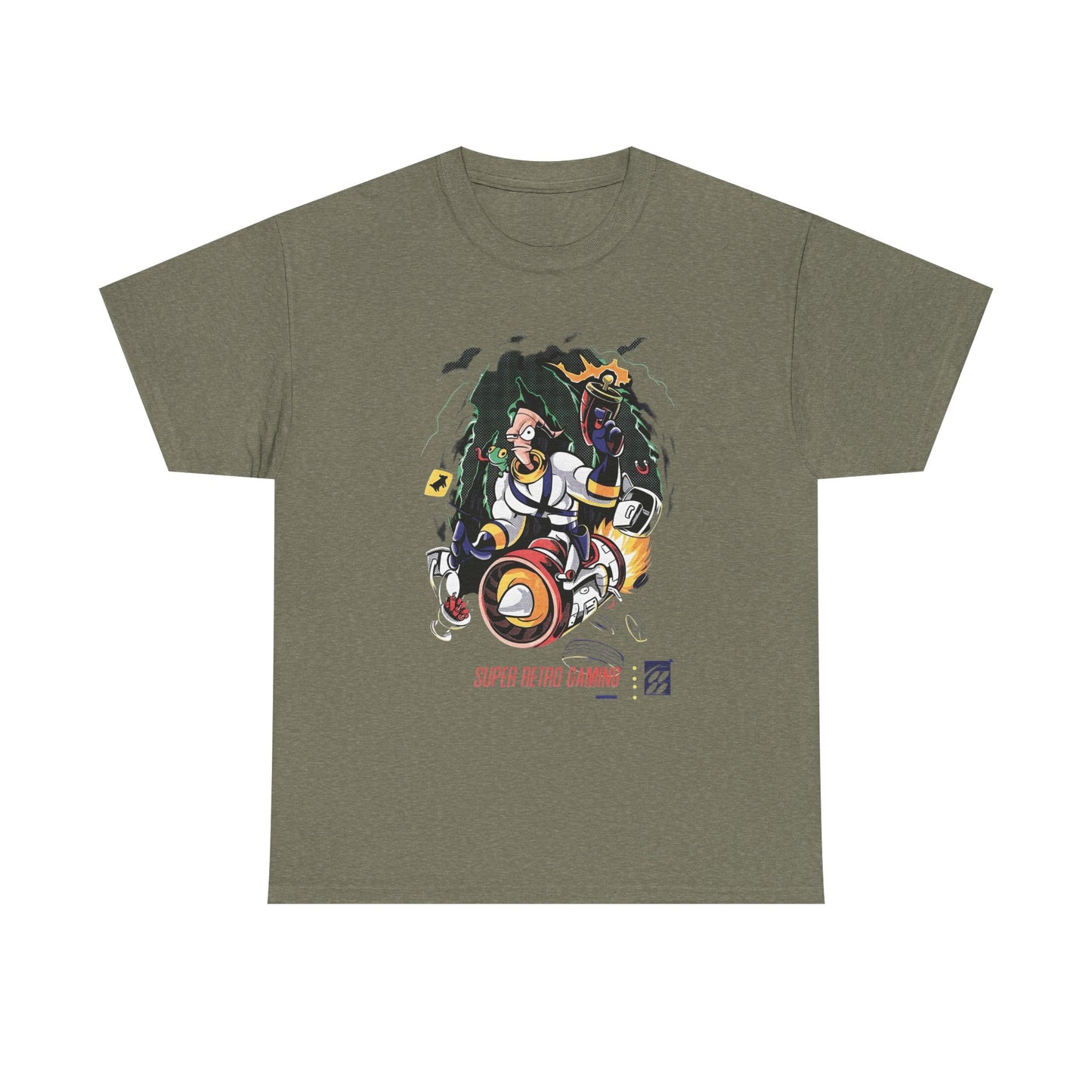 Earth Worm Jim Vintage Gaming Retro Graphic T Shirt NEW Unisex Heavy Cotton Tee