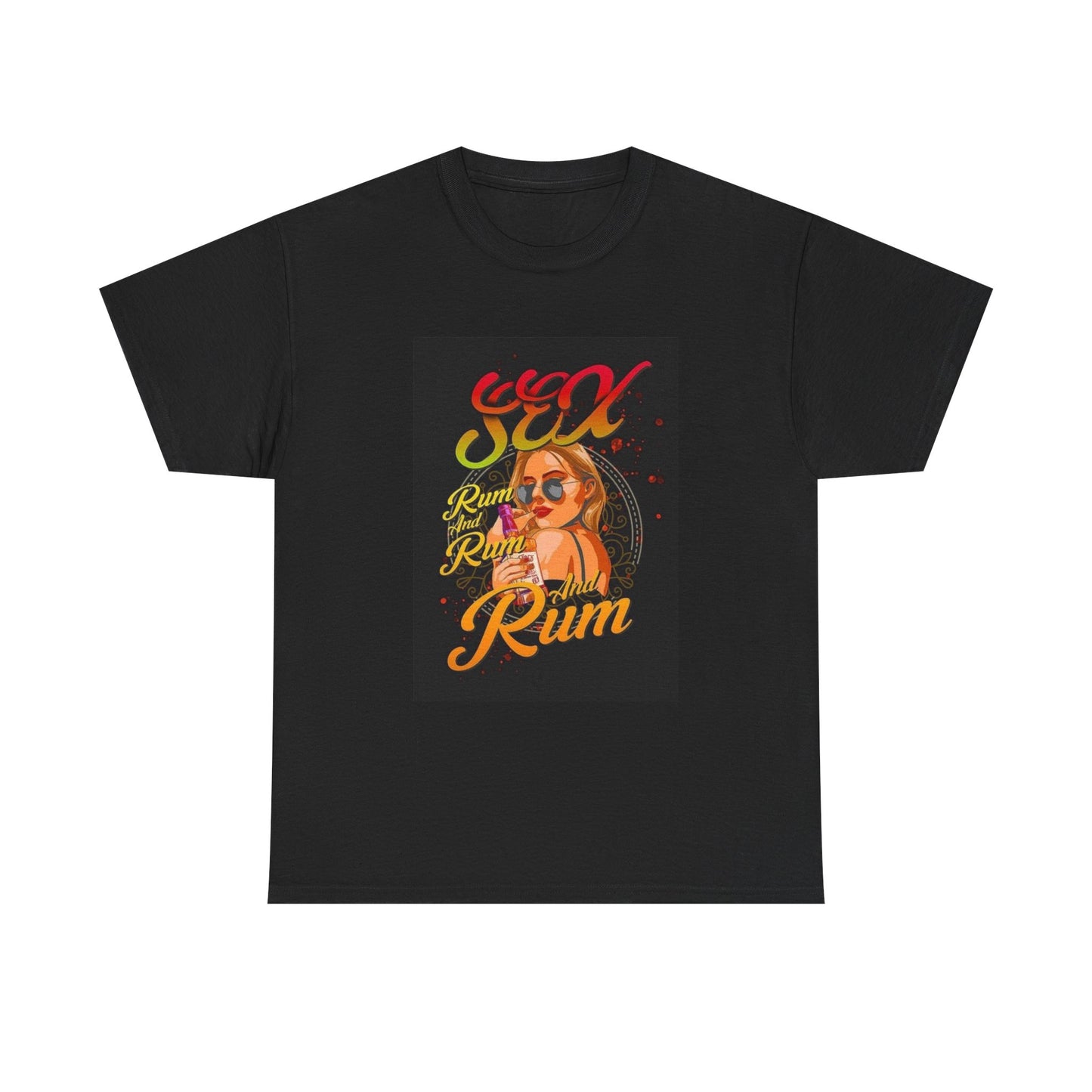 Sex And Rum Tshirt Party Beach graphic Florida Unisex Heavy Cotton Tee