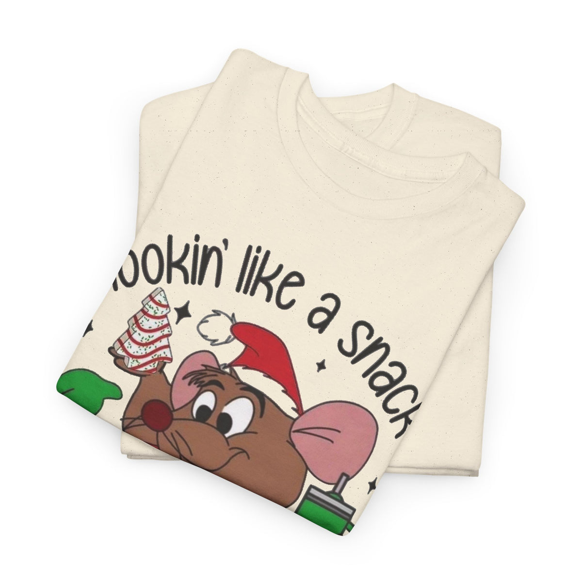 Lookin Like a Snack Funny Snack Character T-Shirt Men's Graphic Tee Christmas