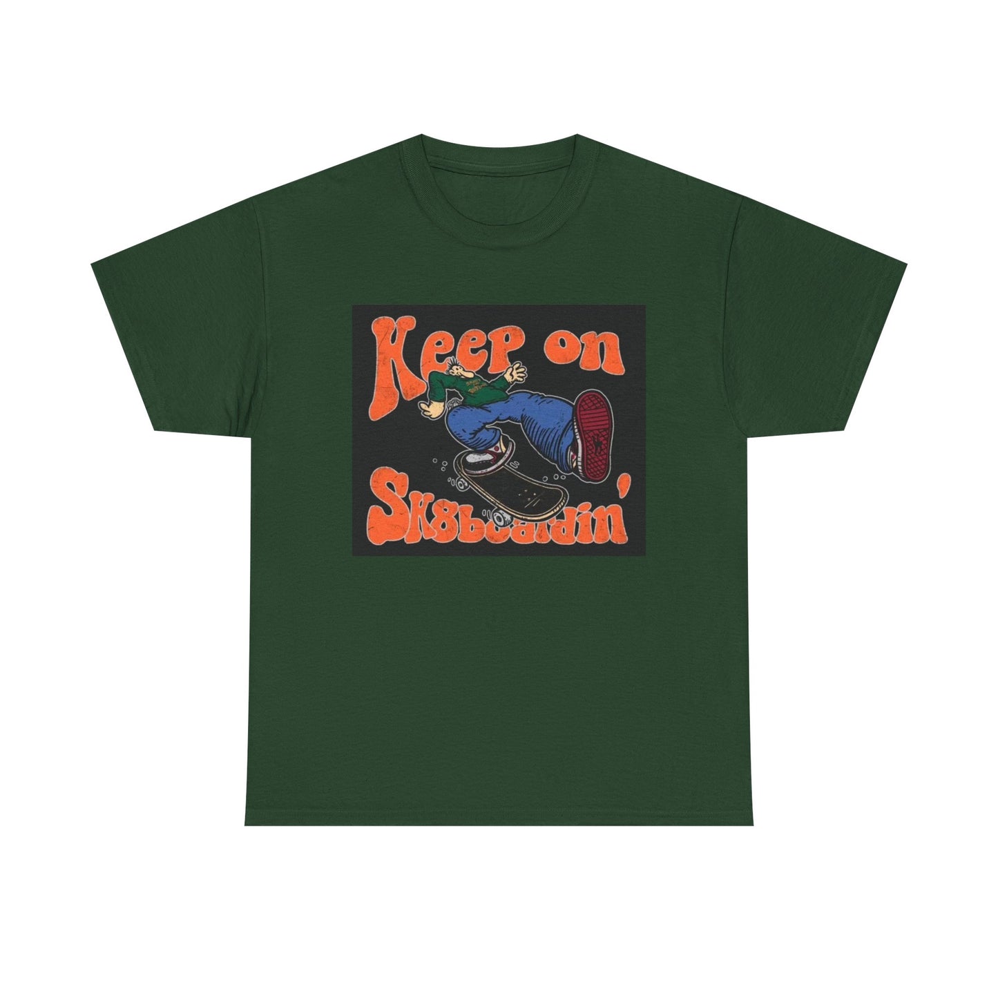 Keep On SkateBoarding Tshirt Skate or Die Vintage Graphic Retro Unisex Heavy tee