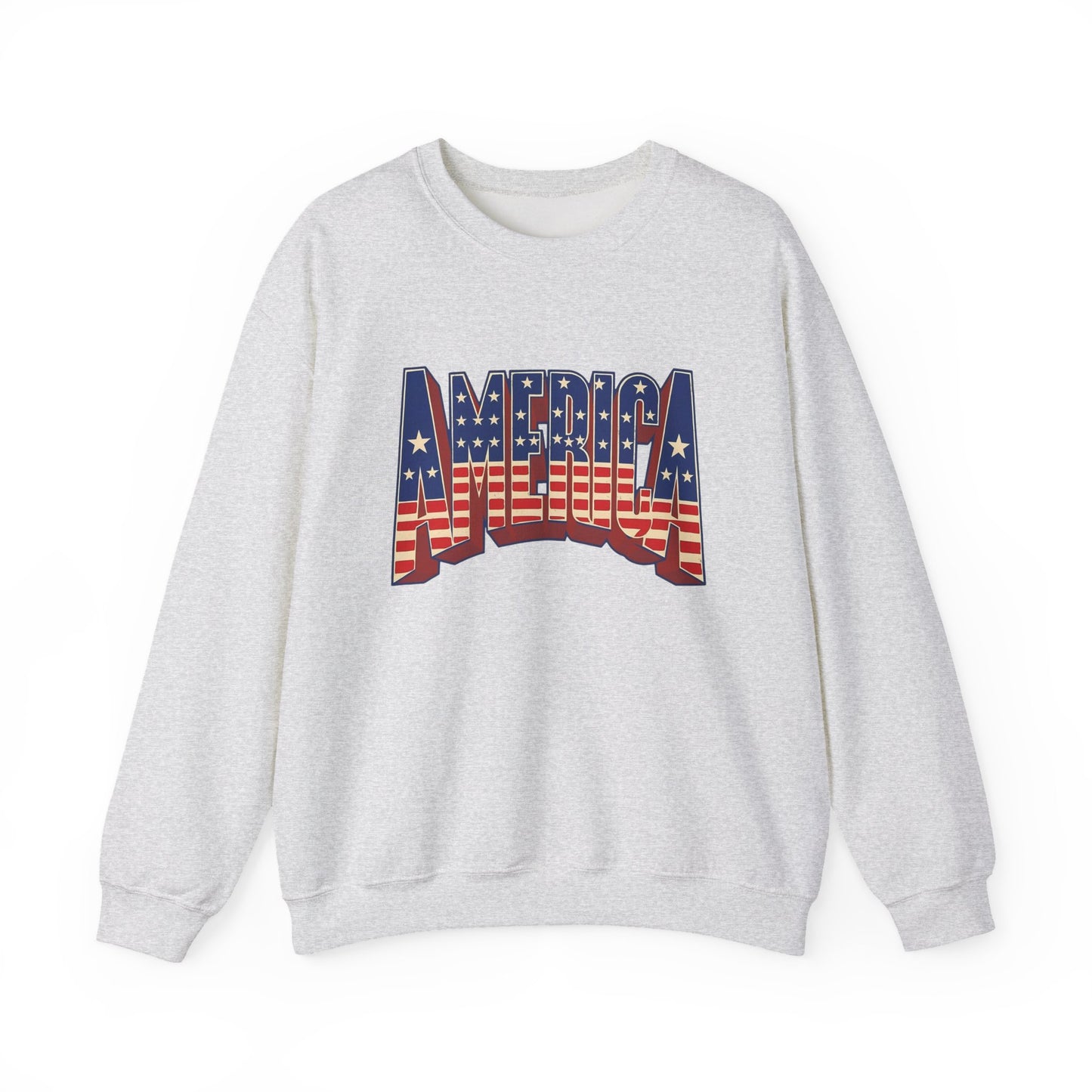 America Graphic USA Retro Sweater NEW Unisex Heavy Blend™ Crewneck Sweatshirt