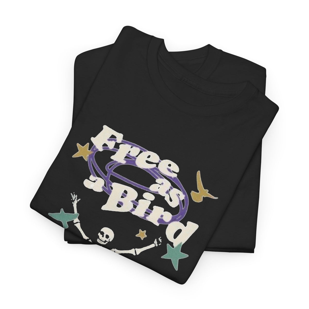 Free As A Bird Graphic T Shirt Men's Heavy Cotton Tee