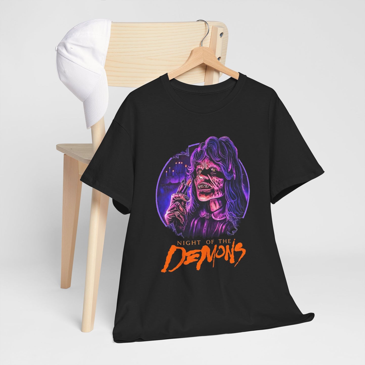Night Of The Demons Vintage Graphic T Shirt Unisex Heavy Cotton Tee