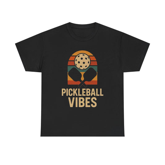 Pickleball Vibes Graphic T Shirt Heavy Cotton Tee