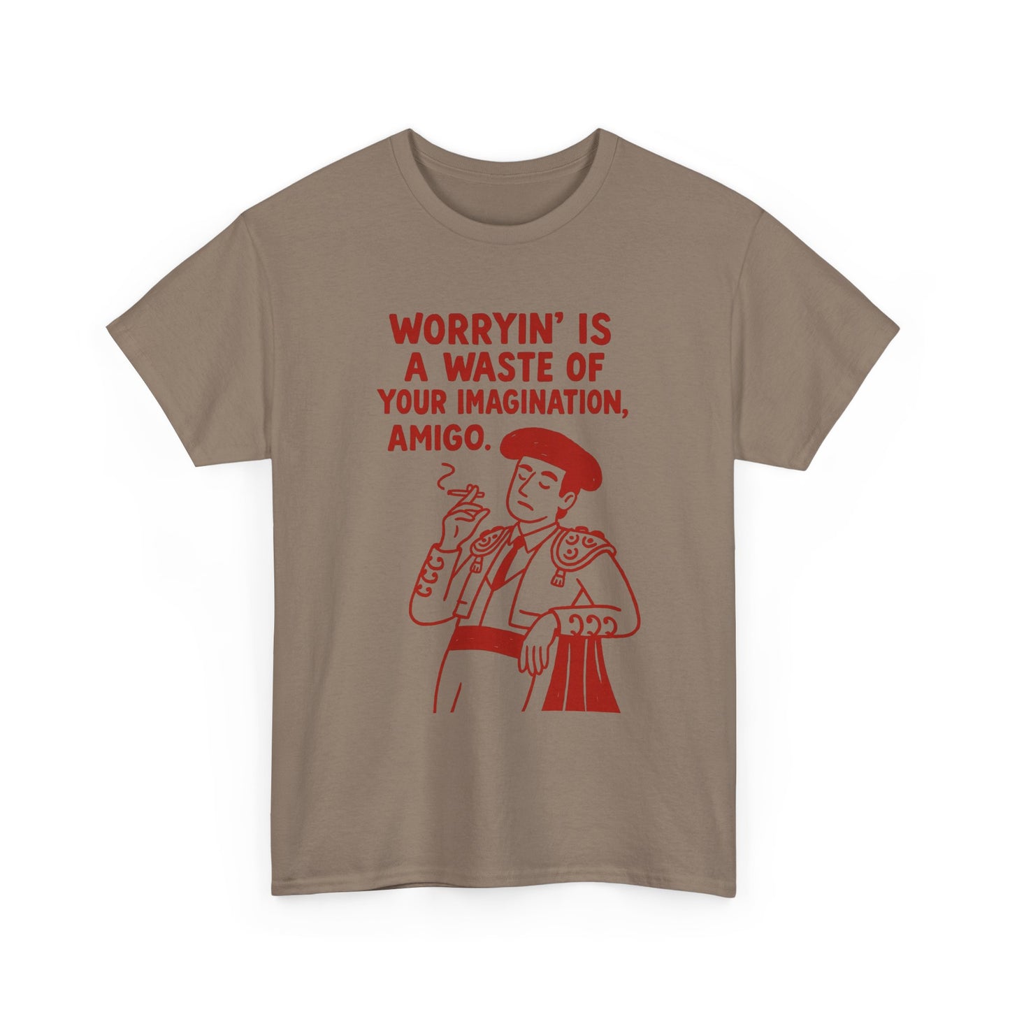 Worrying Is A Waste Of Your Imagination Graphic T Shirt NEW ADULT TEE VINTAGE
