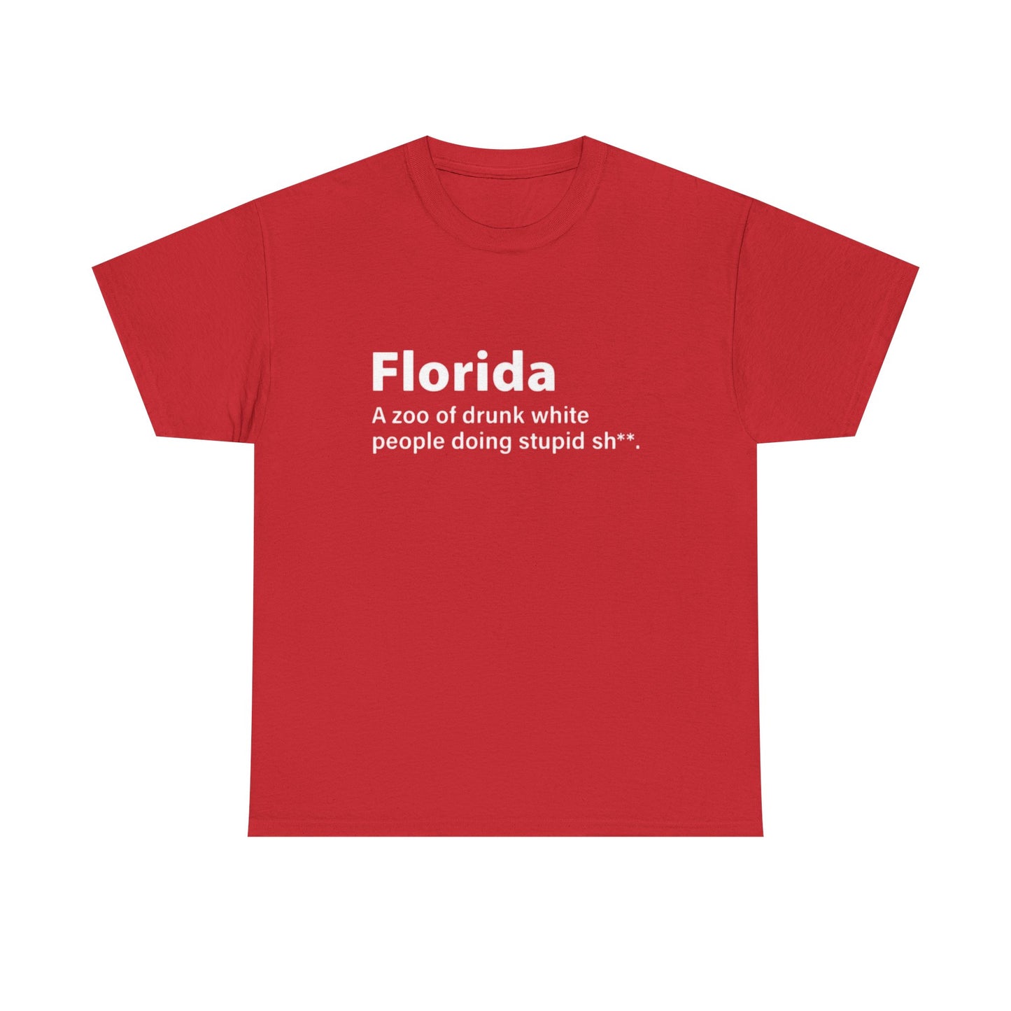 Florida Funny True Graphic T Shirt Jokes Comedy Gift Tampa Unisex Heavy Cotton